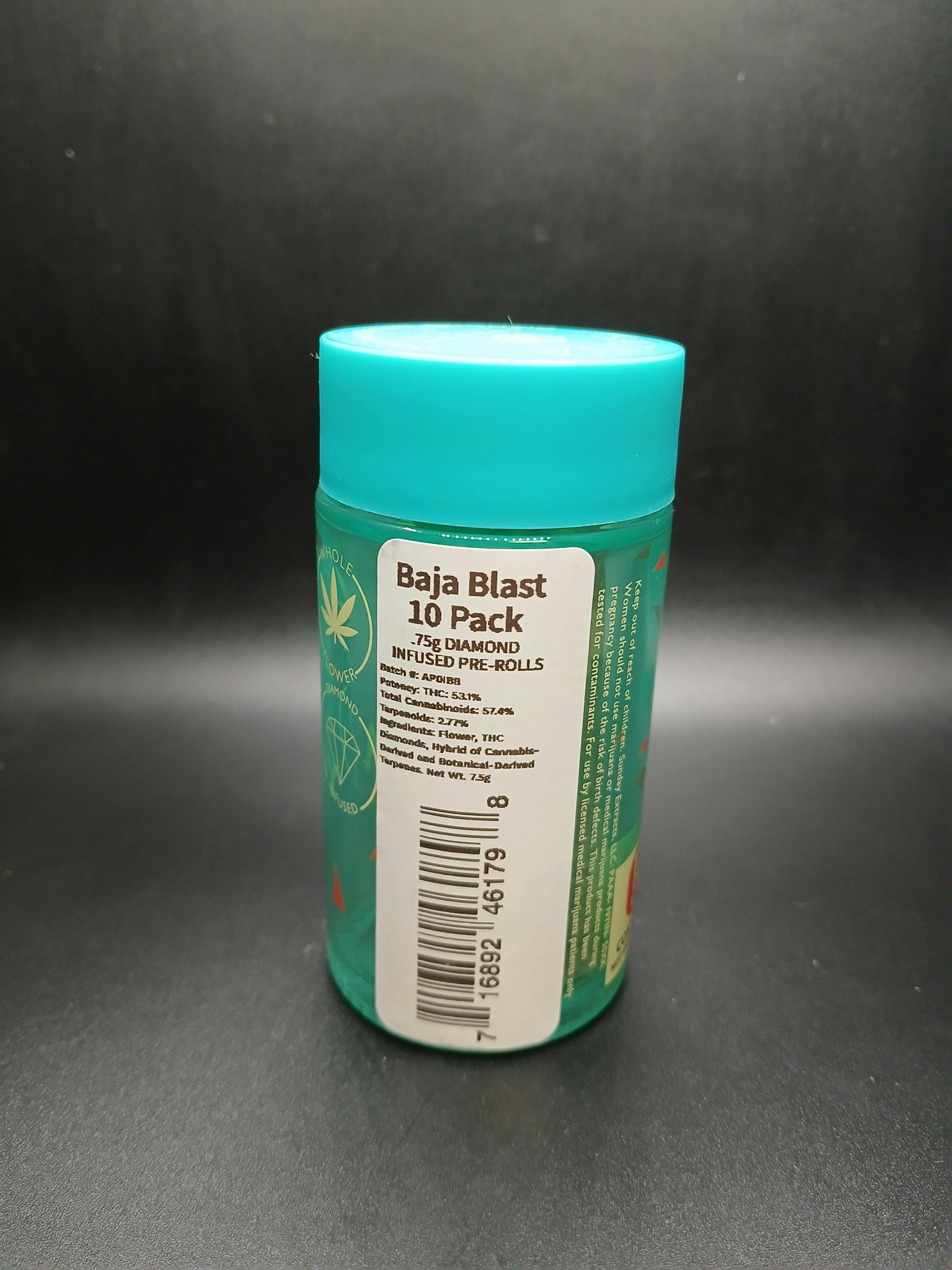 Sunday Extracts | Baja Blast | Infused Joints | .75g each | 10pk