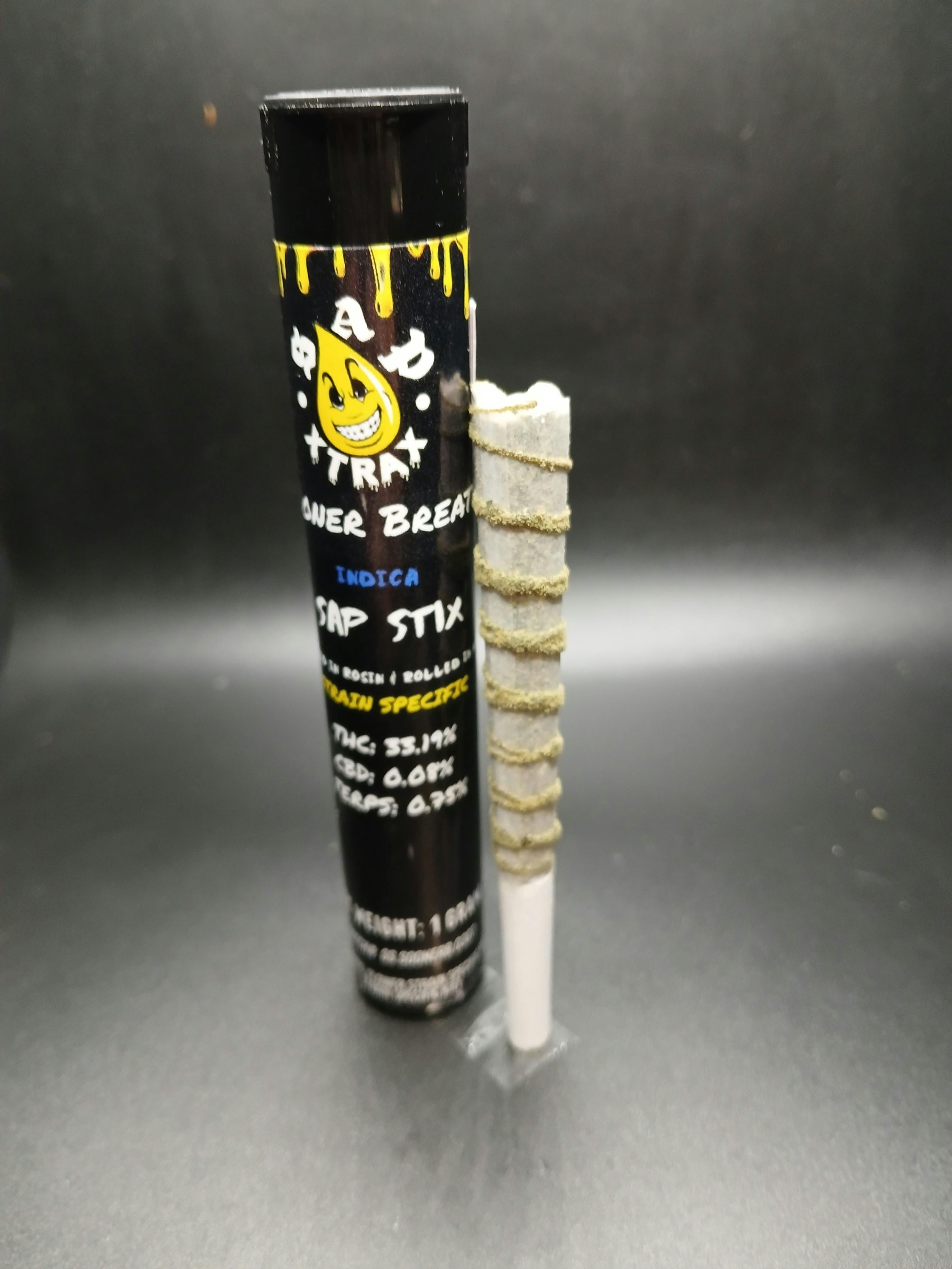 Sap Xtrax - Sooner Breath - 1G Sap Stix Rosin Pre Roll (2G/$25 or 4G/$45) (TAXES INCLUDED)