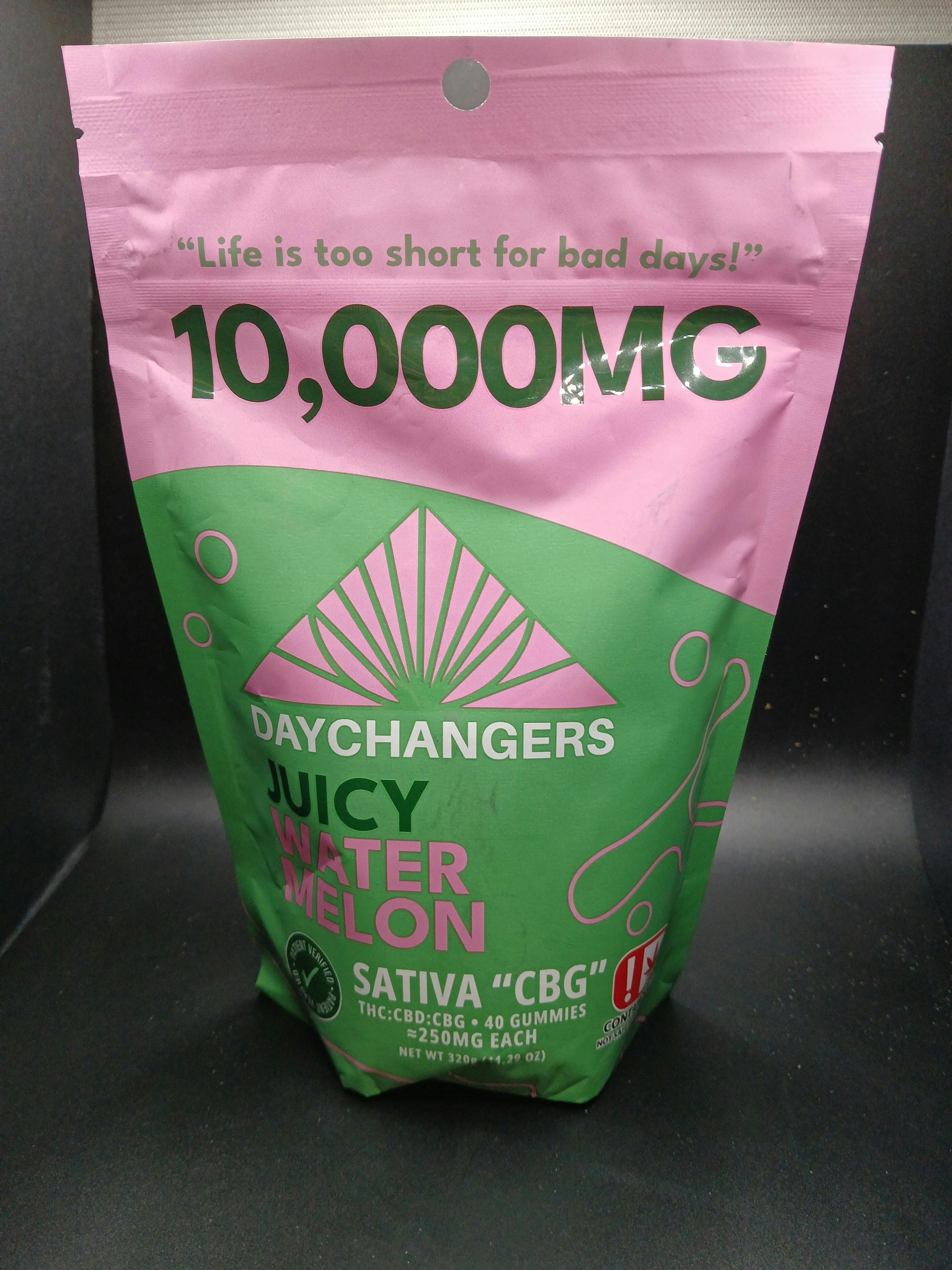 Day Changers - 250mg ea.:10,000mg THC Juicy Watermelon Gummy 40ct.