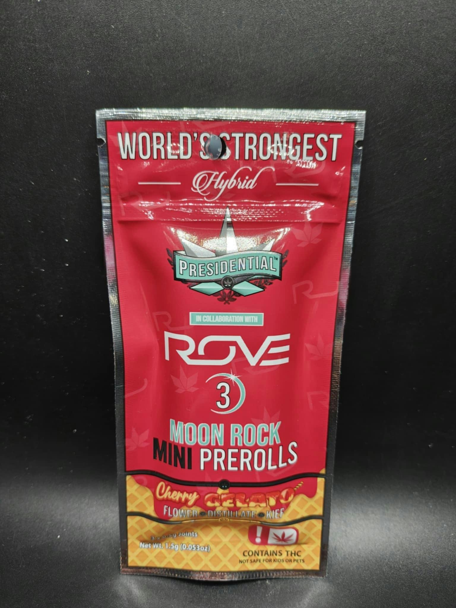 Rove | Cherry Gelato | Moon Rock Infused Minis | 0.5g each | 3pk
