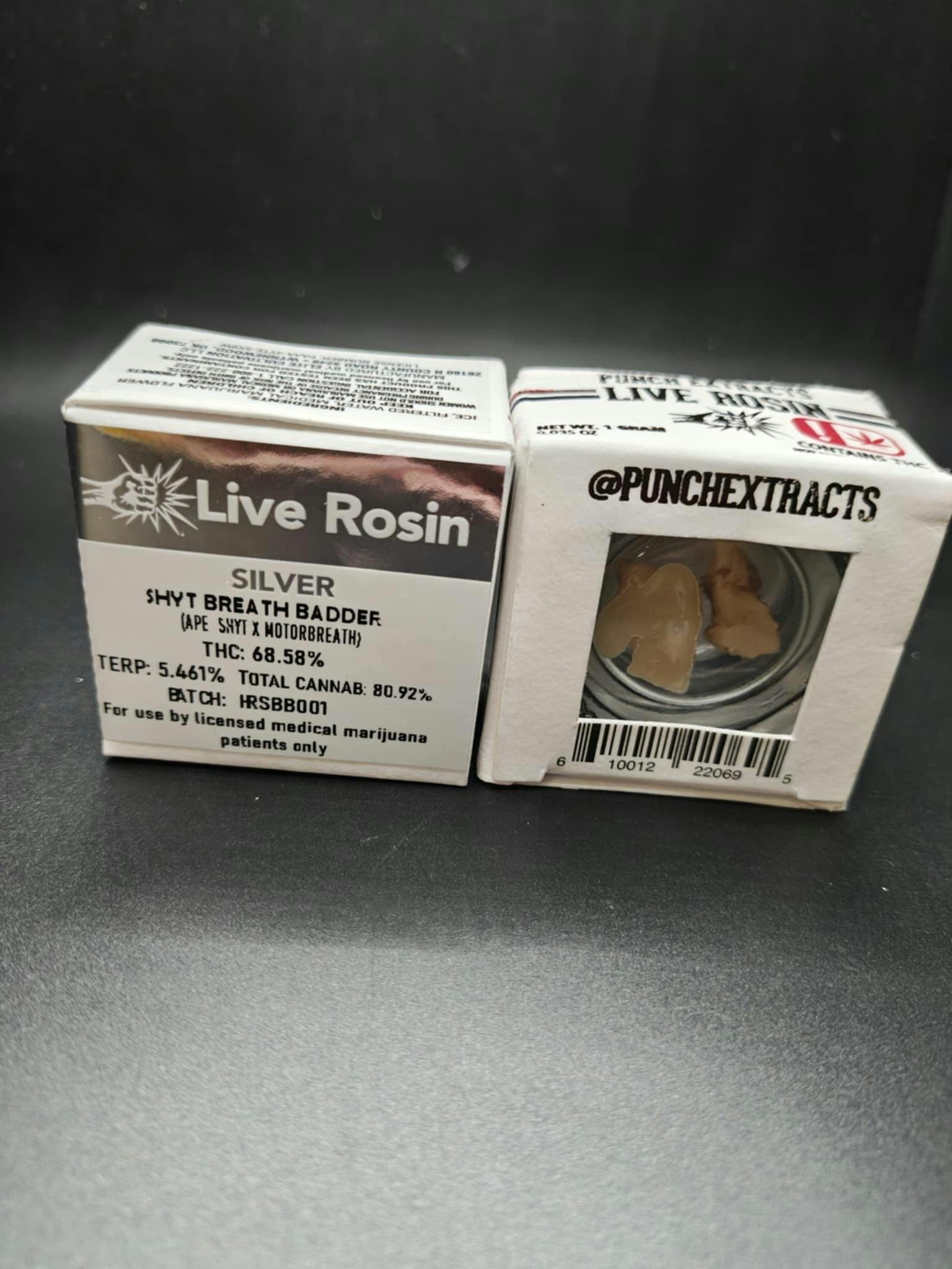 Shyt Breath Silver Tier Live Rosin Cold Cure Badder (1g)