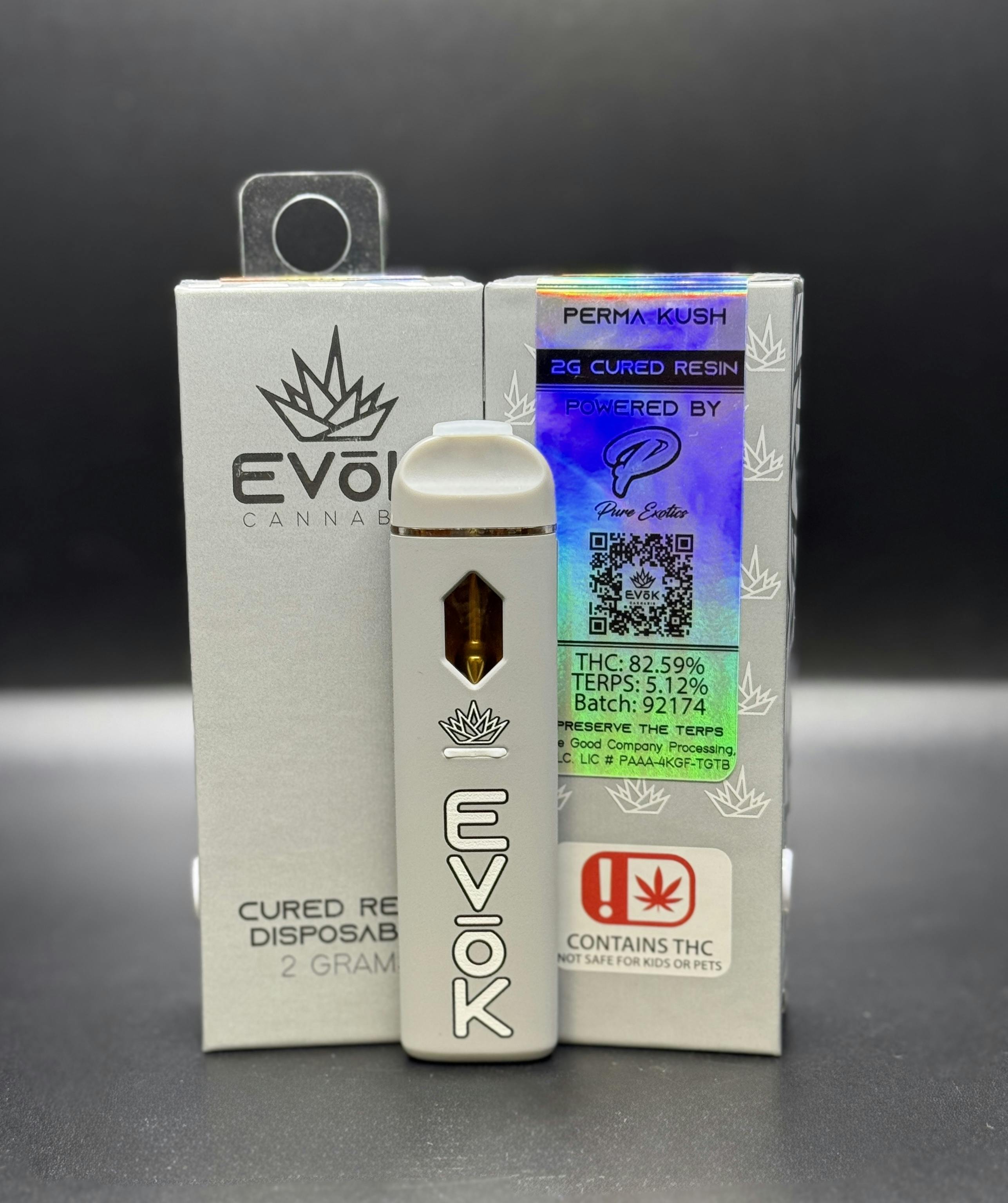 Evok - Perma Kush - 2G Cured Resin Disposable