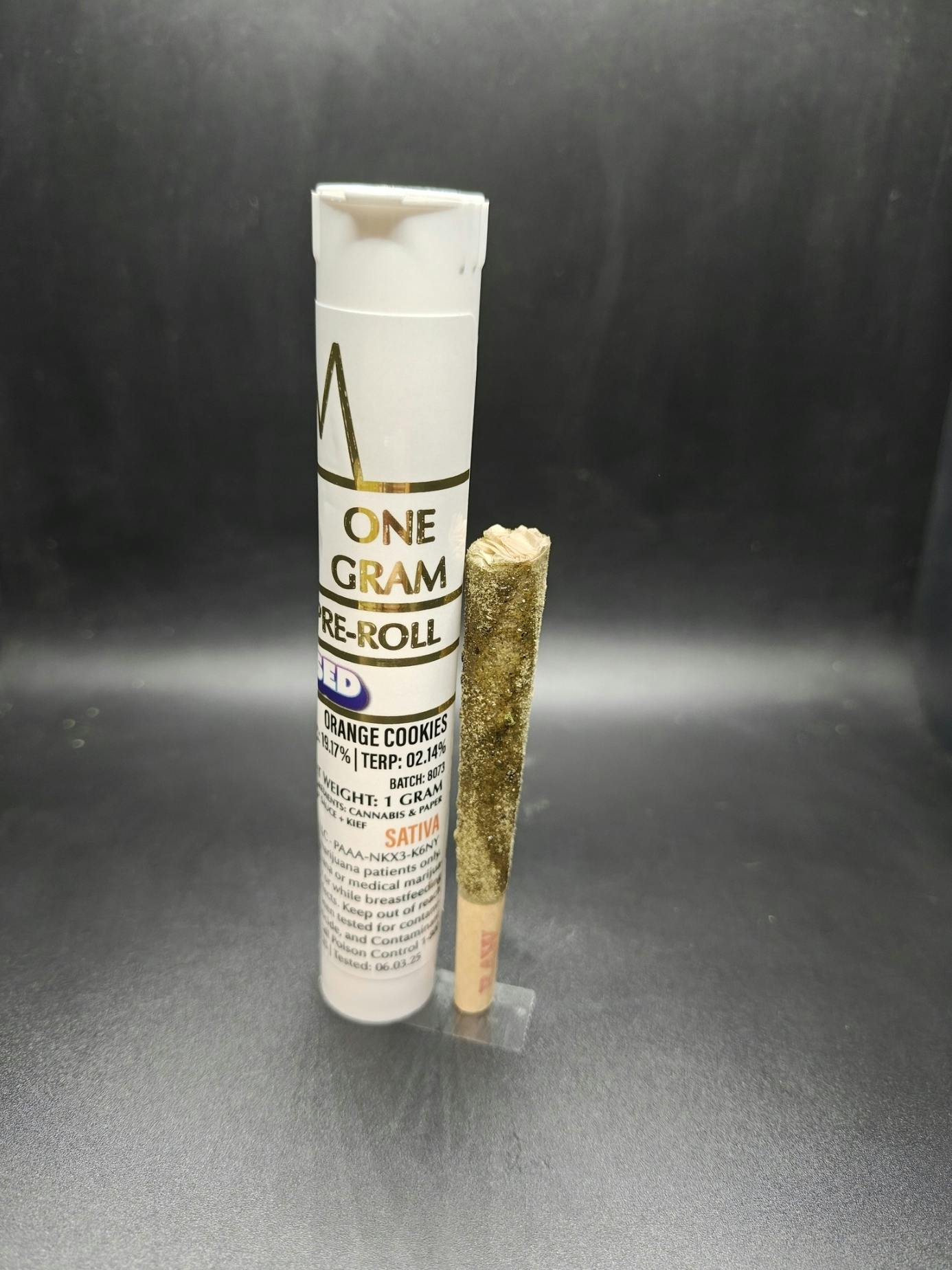 White Mousse - Orange Cookies - 1G Terp Sauce and Kief Infused Pre Roll