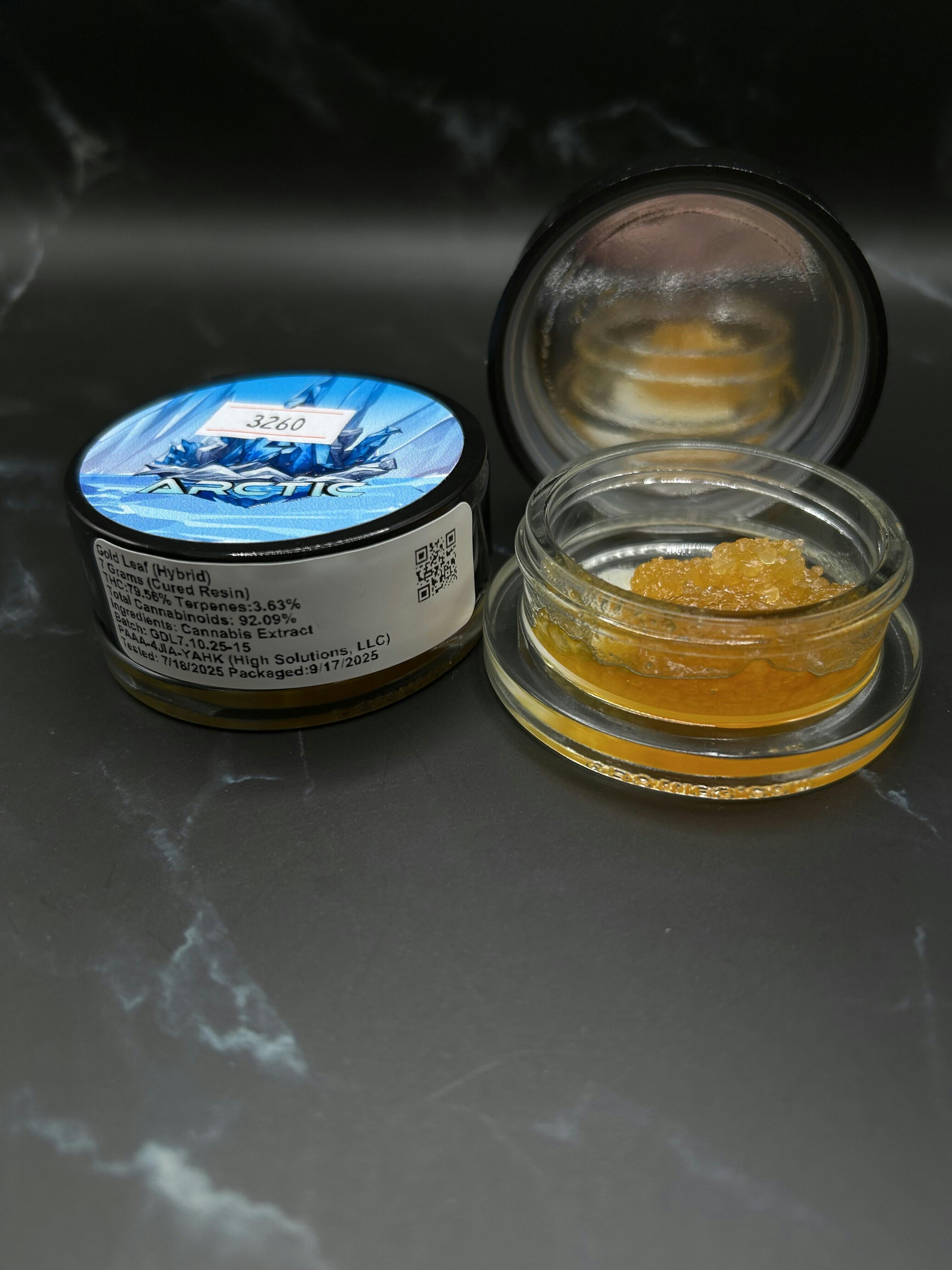 Arctic - Gold Leaf - 7G Cured Resin Concentrate Jar