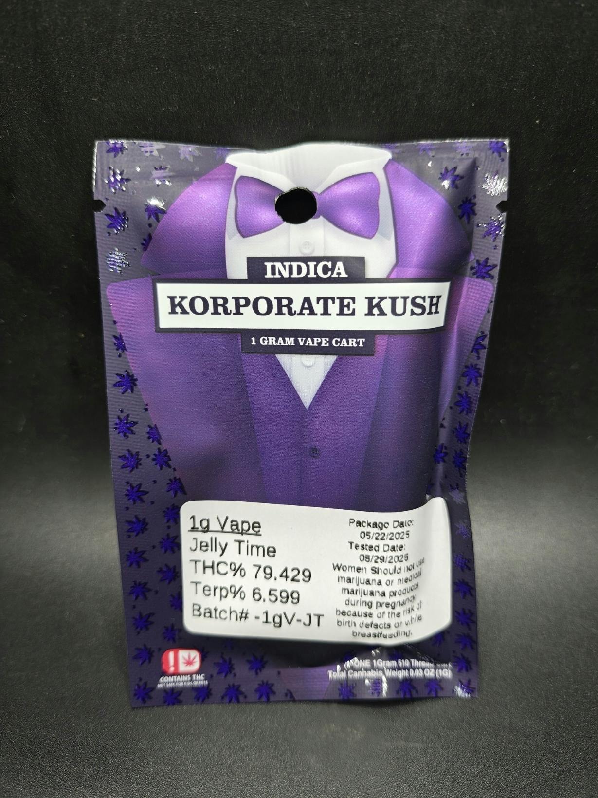 Korp Kush - Jelly Time - 1G Cartridge (15G/$86.20) at Tropic Canna West