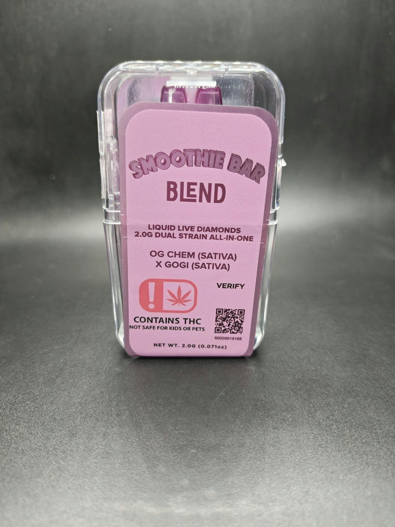 2G Liquid Diamond Dual Chamber Disposable: OG Chem x Gogi by Smoothie Bar