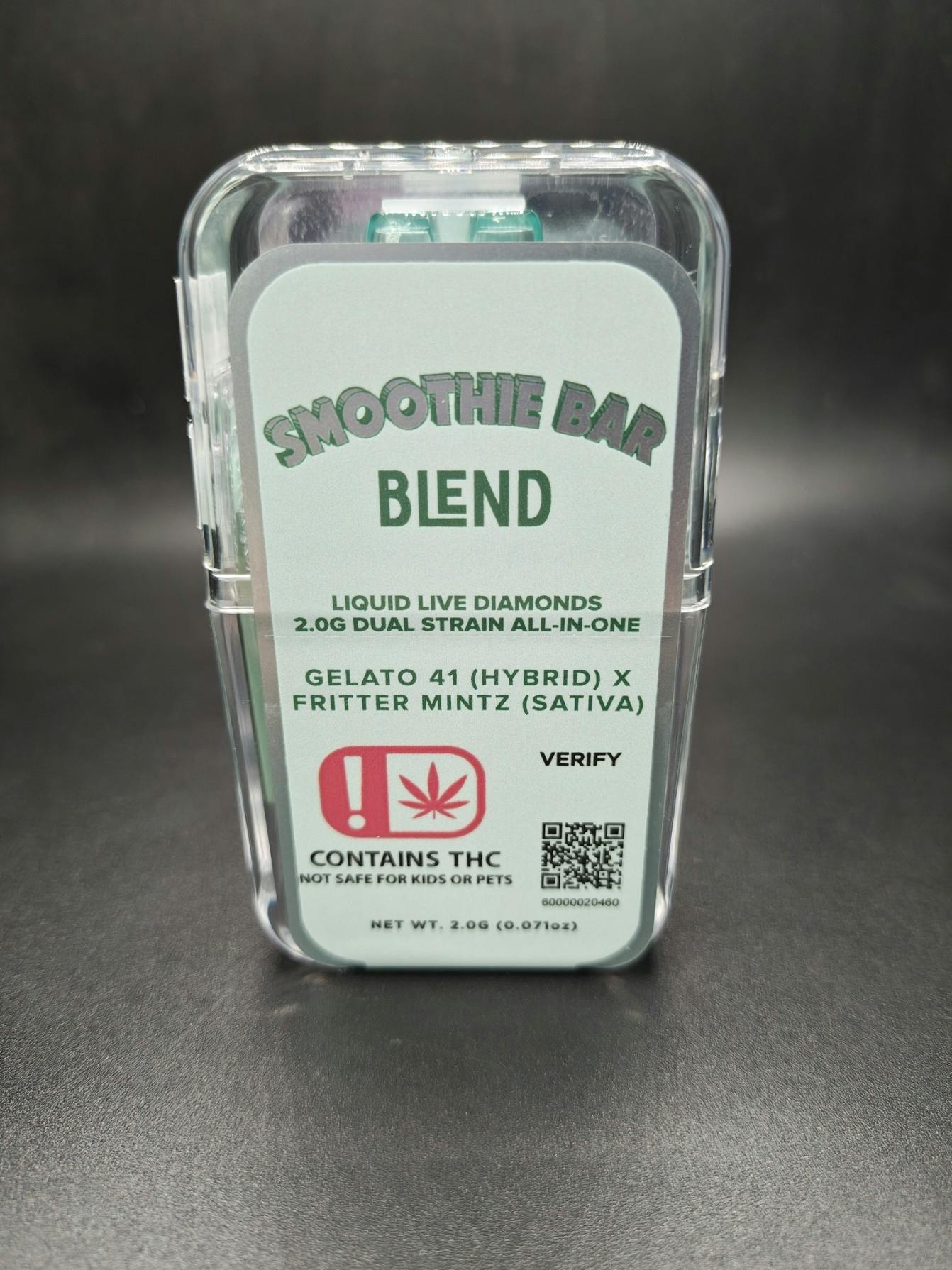 2G Liquid Diamond Dual Chamber Disposable: Gelato 41 x Fritter Mintz by Smoothie Bar