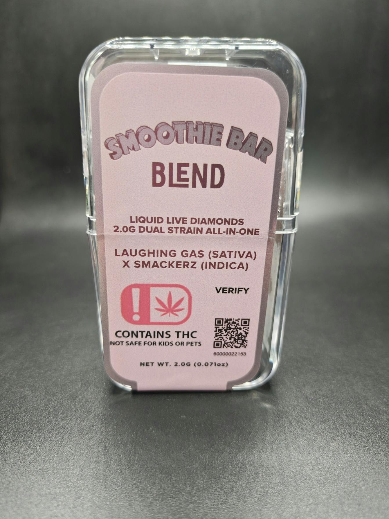 2G Liquid Diamond Dual Chamber Disposable: Laughing Gas x Smackerz by Smoothie Bar