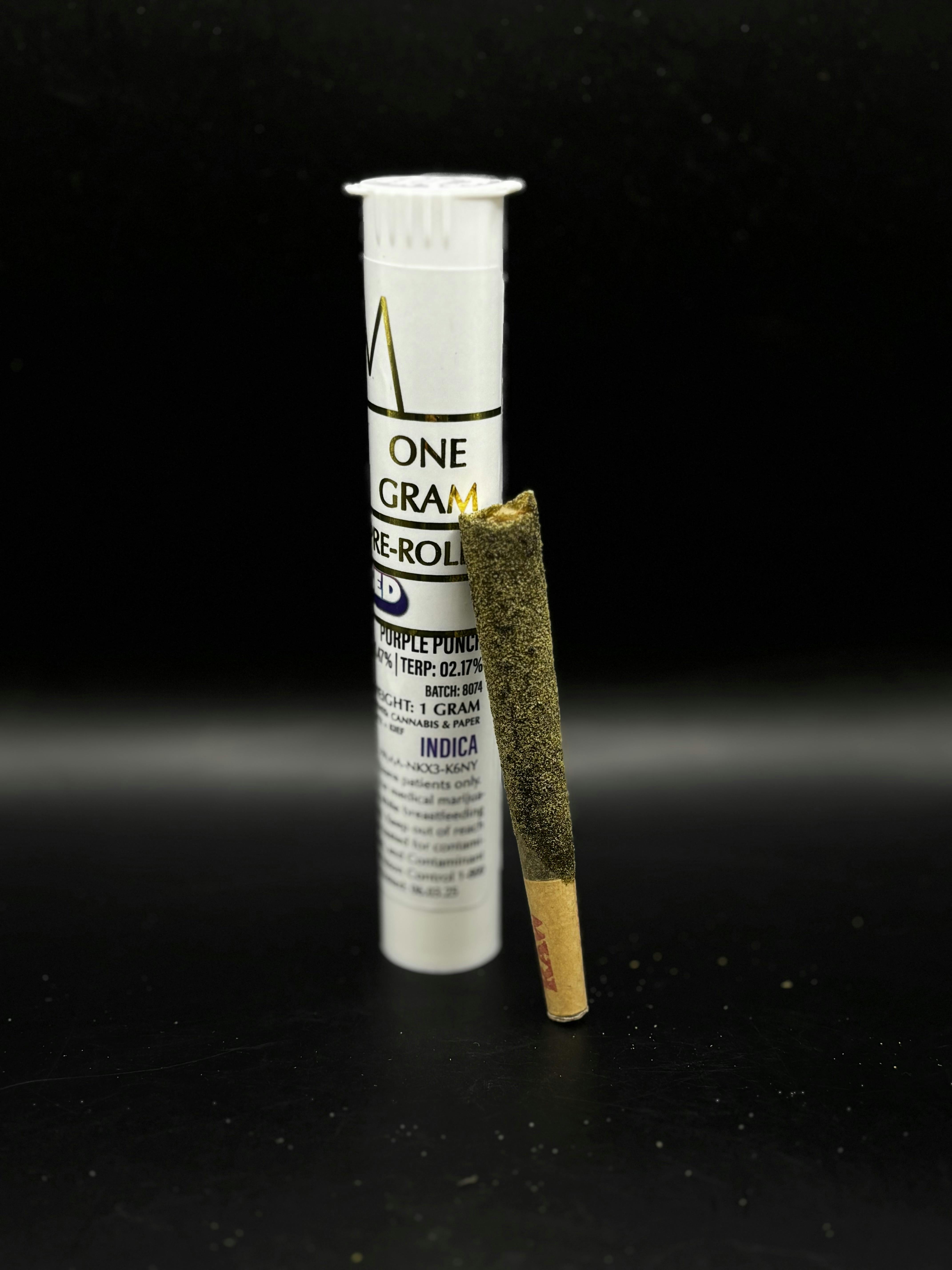 White Mousse - Purple Punch - 1G Terp Sauce and Kief Infused Pre Roll