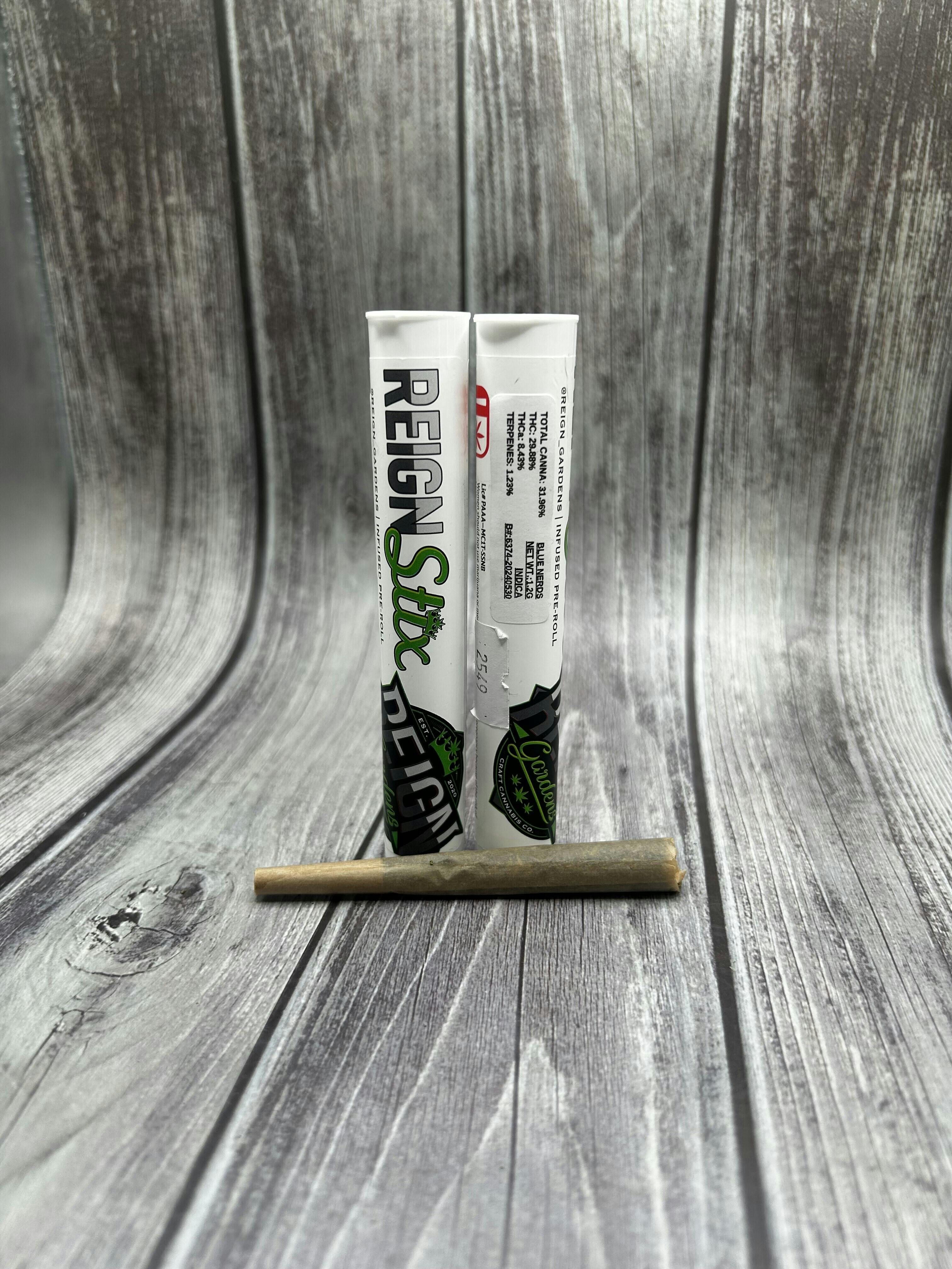 Reign Stix - Blue Nerds- 1.2G Infused Pre Roll