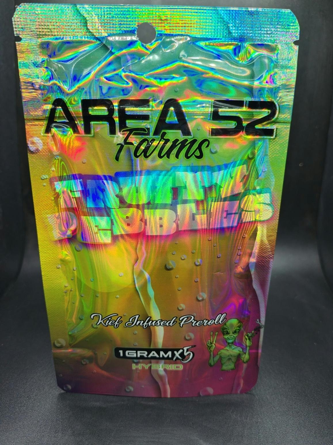 Area 52 Farms - Fruity Pebbles - 1G Keif Infused 5PK Pre Rolls