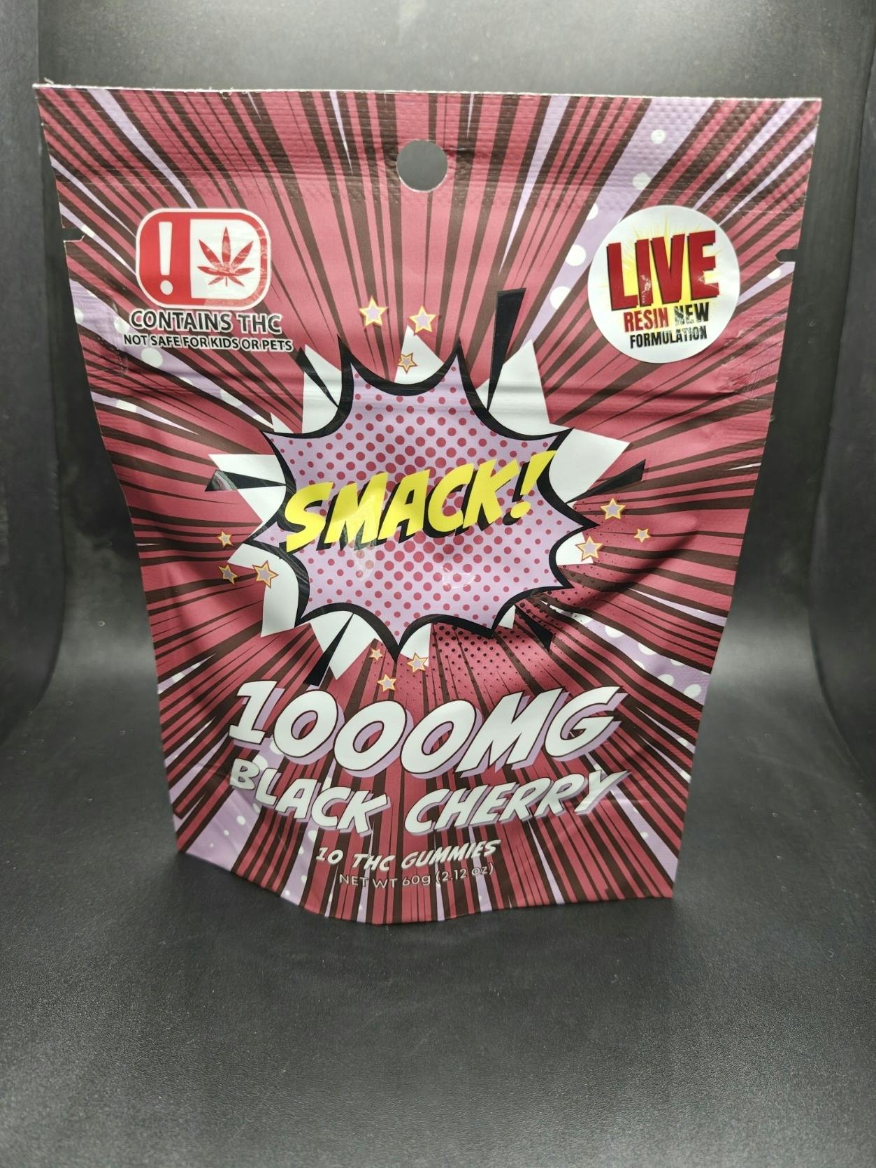 Smack! | Black Cherry Live Resin Gummies (10ct.) | 1000mg