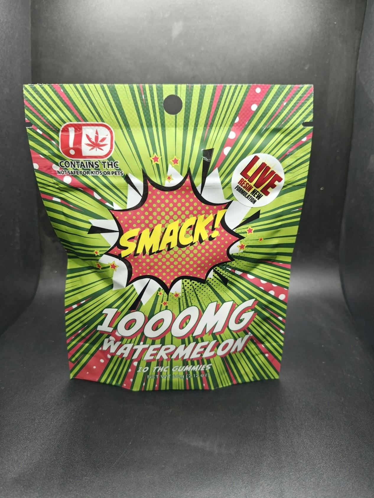 Smack! | Watermelon Live Resin Gummies (10ct.) | 1000mg