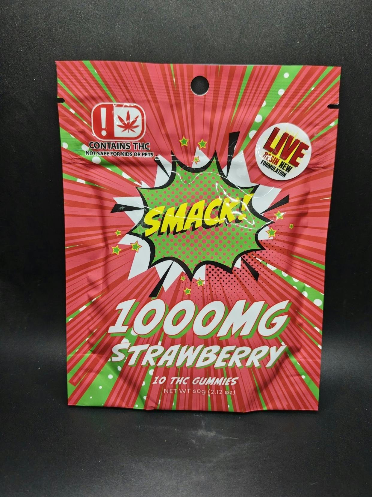 Smack! | Strawberry Live Resin Gummies (10ct.) | 1000mg