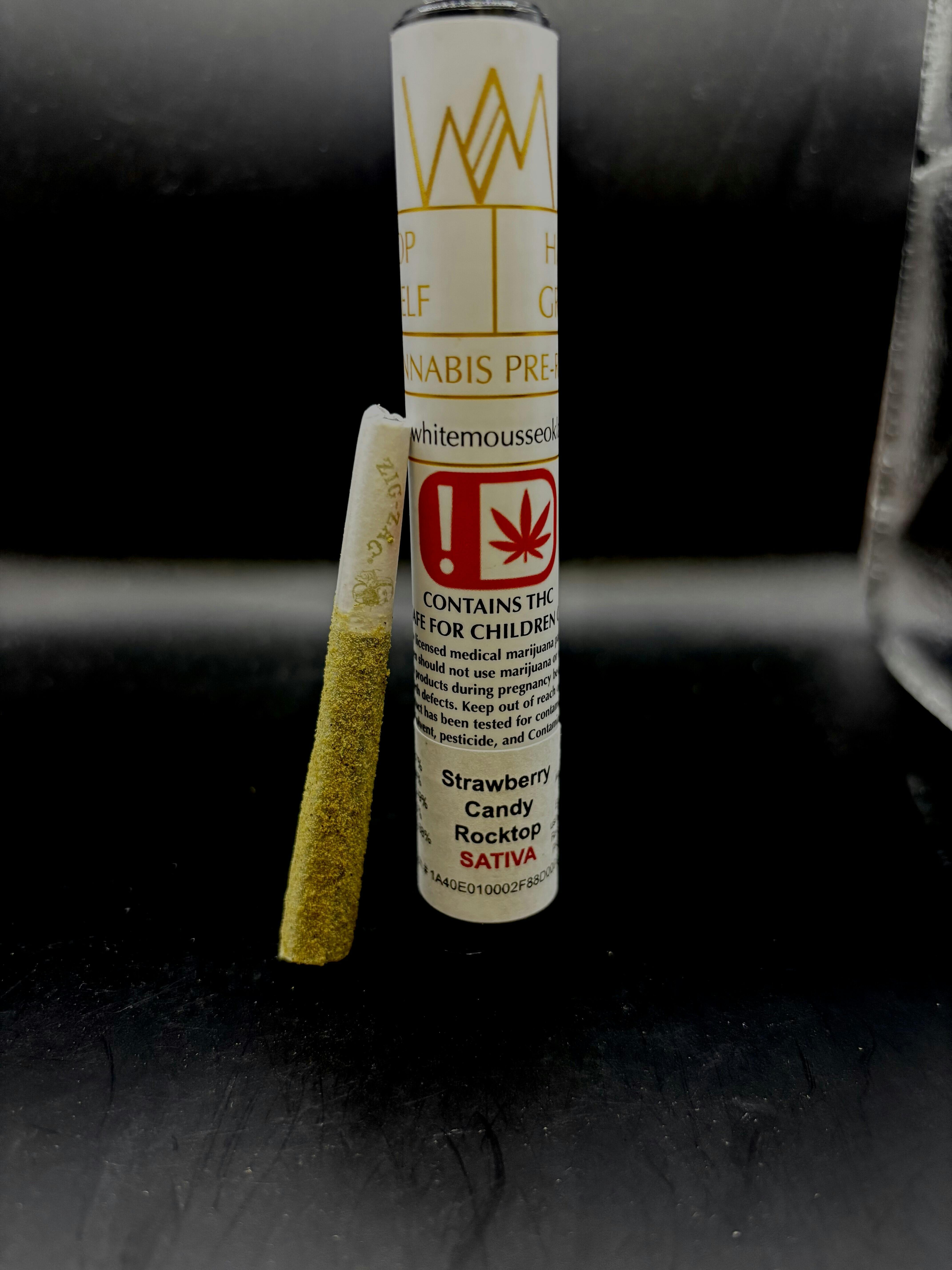 White Mousse - Strawberry Candy - 1G Terp Sauce and Kief Infused Pre Roll