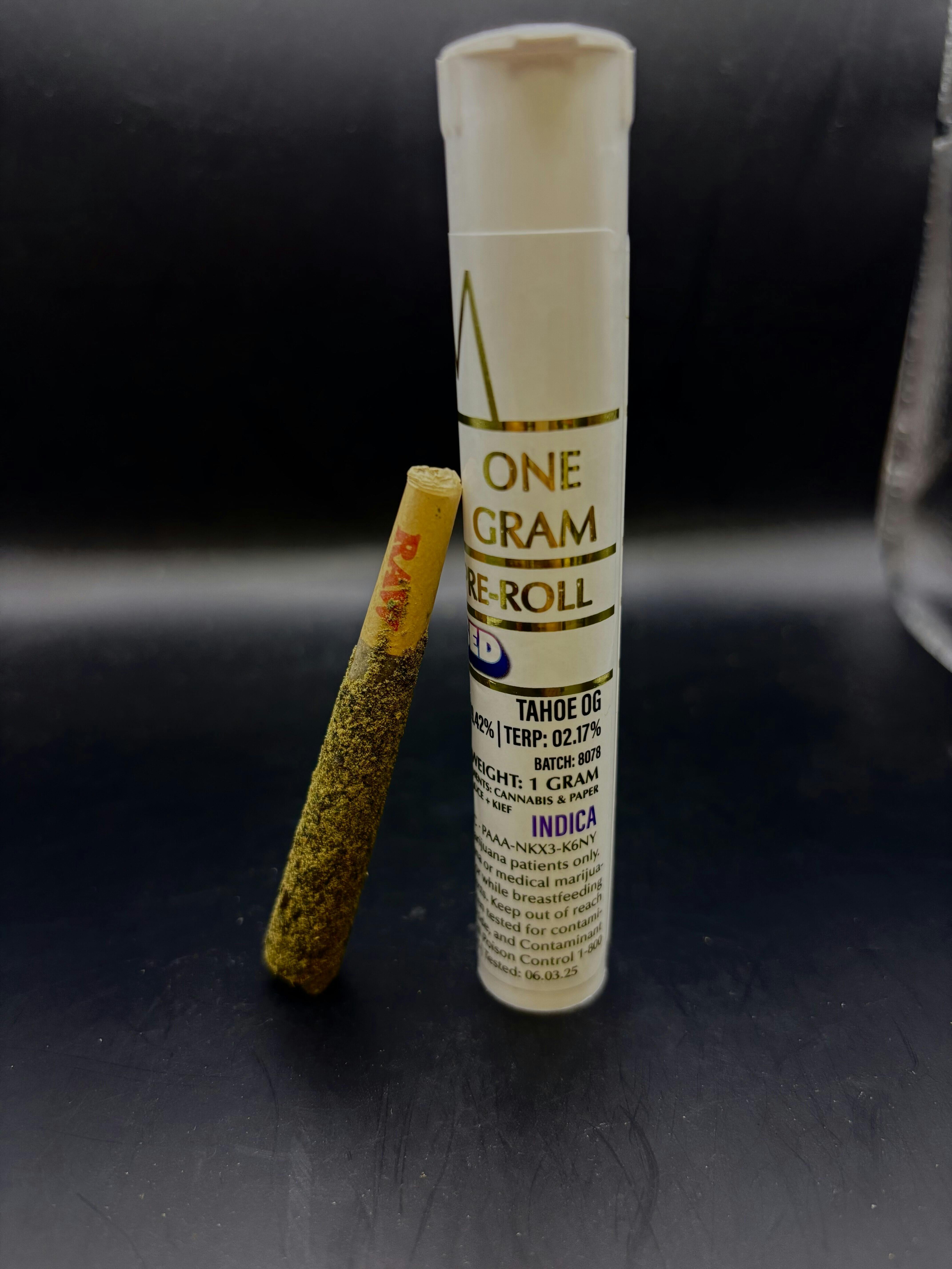 White Mousse - Tahoe OG - 1G Terp Sauce and Kief Infused Pre Roll