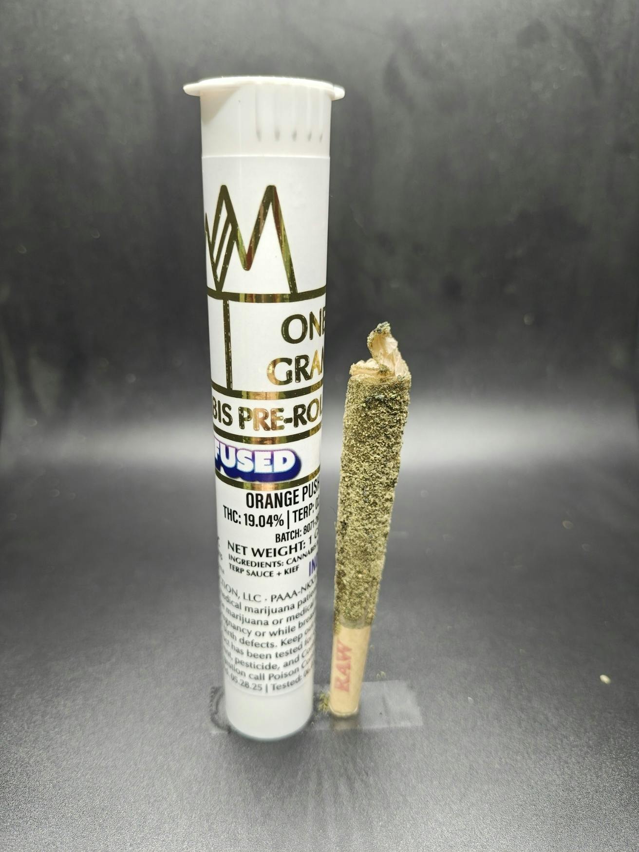 White Mousse - Orange Push Pop - 1G Terp Sauce and Kief Infused Pre Roll