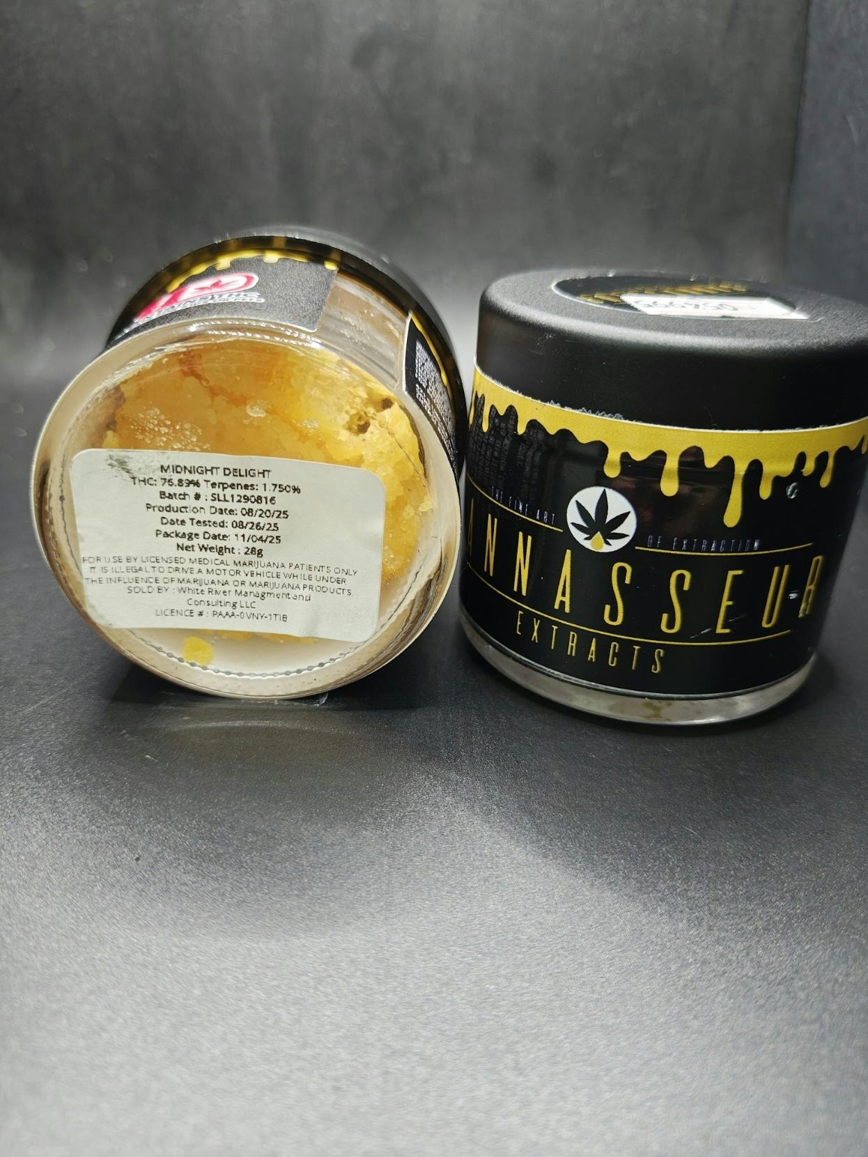 Cannassuer - Midnight Delight - 1 OZ Big Baller Concentrate Jar