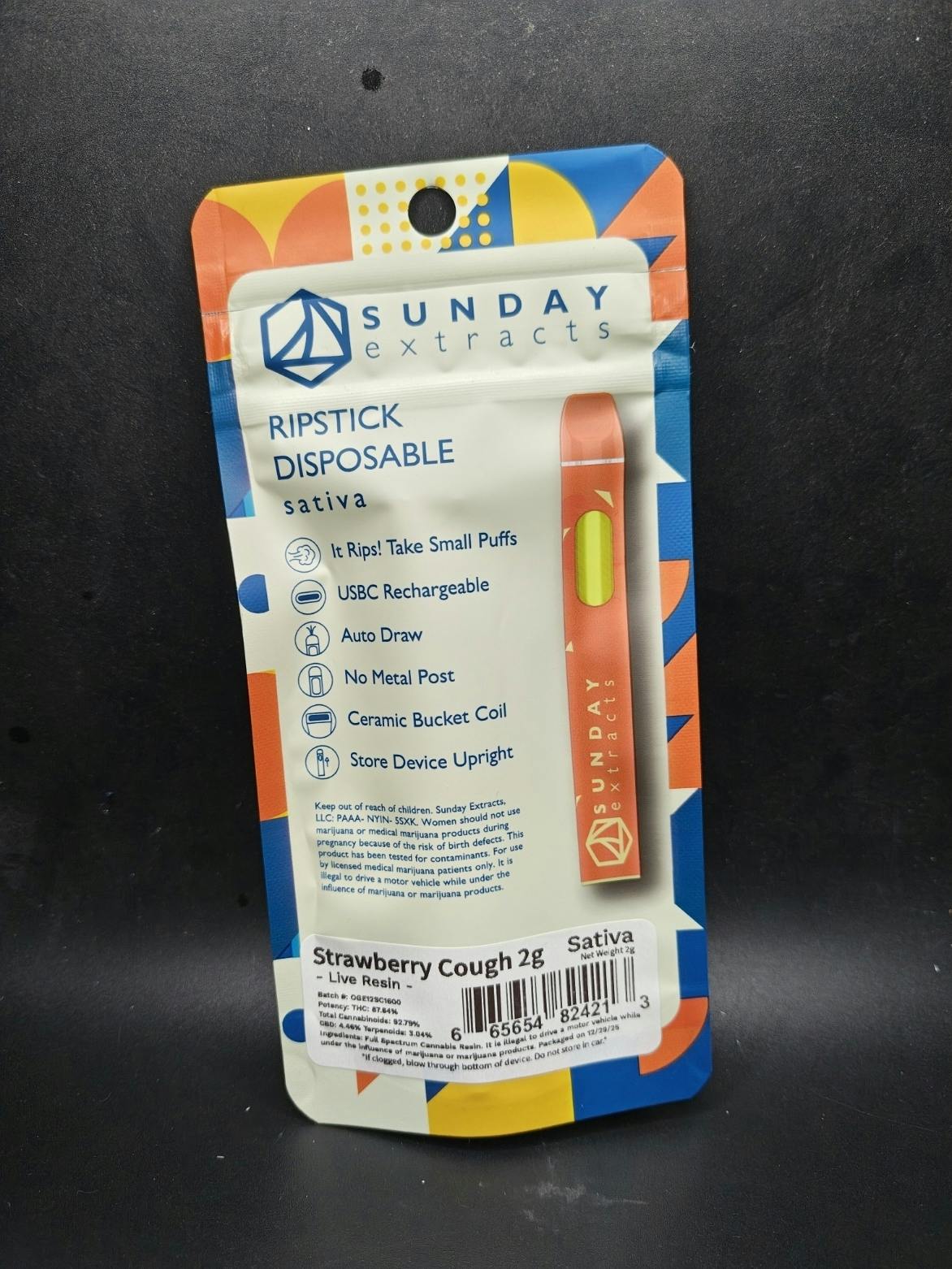 Strawberry Cough | Live Resin Disposable | 2g