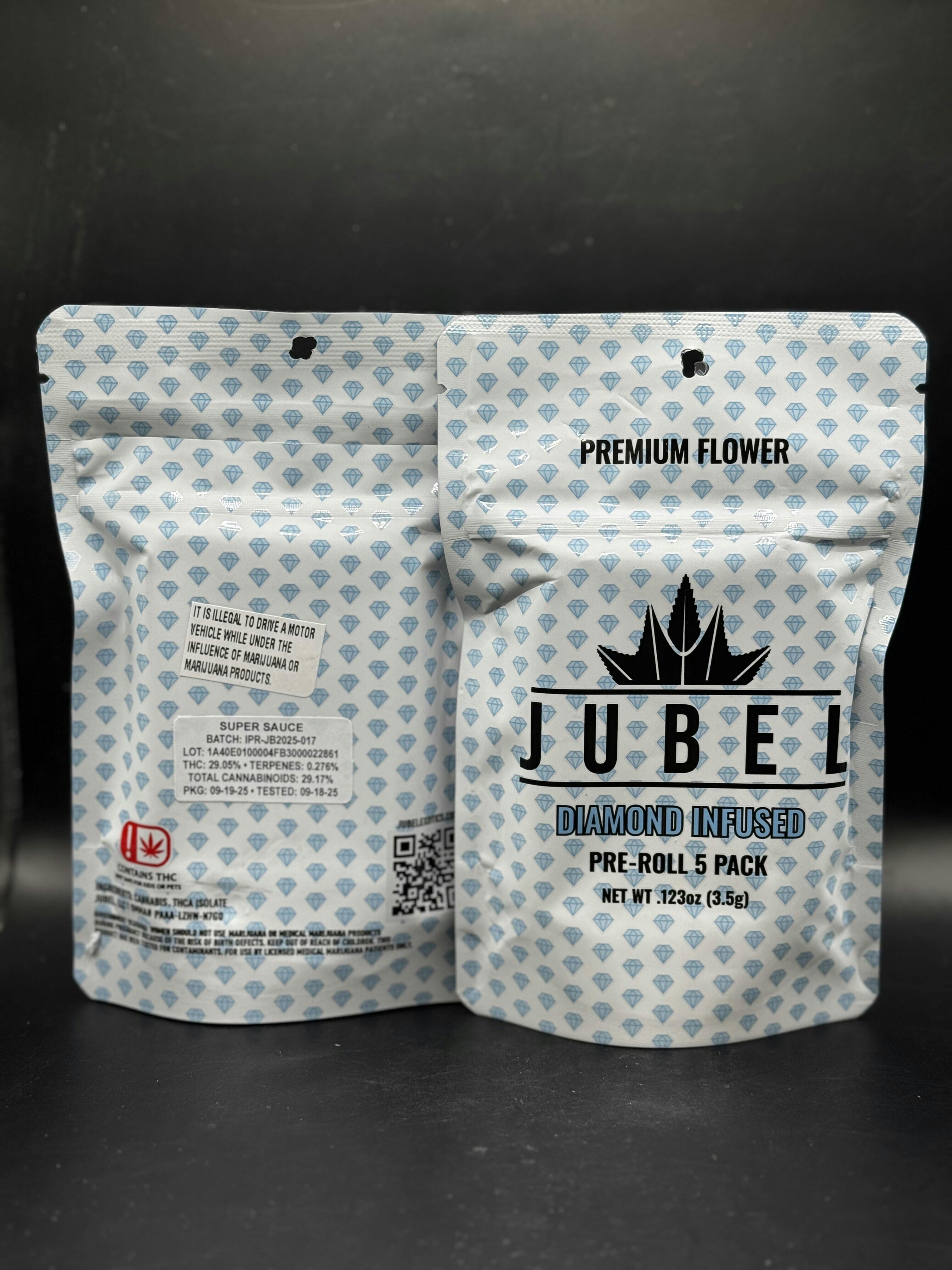 Jubel | 5-Pack Premium Infused Pre-Roll | Super Sauce | 3.5 Grams