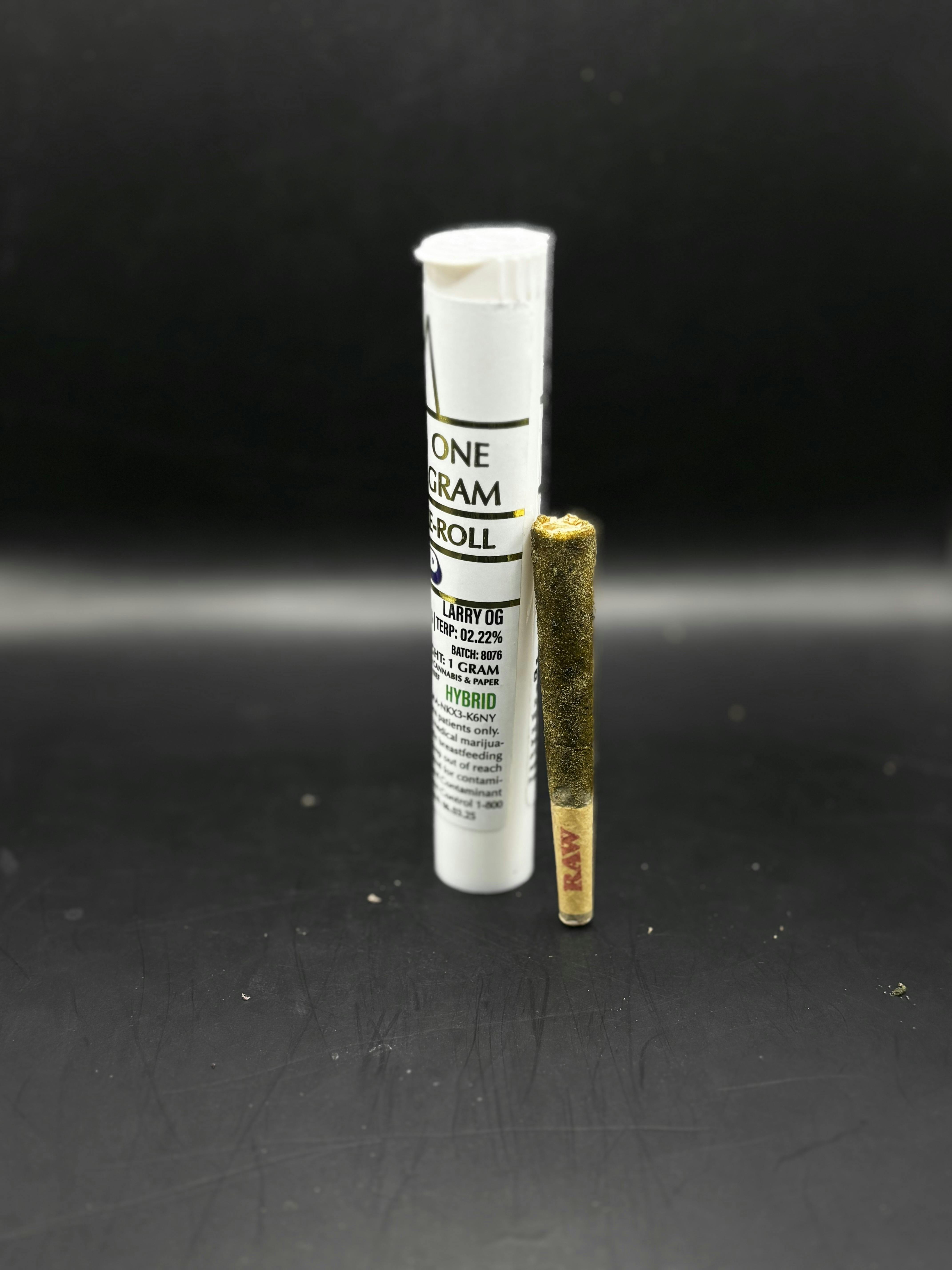White Mousse - Larry Og - 1G Terp Sauce and Kief Infused Pre Roll