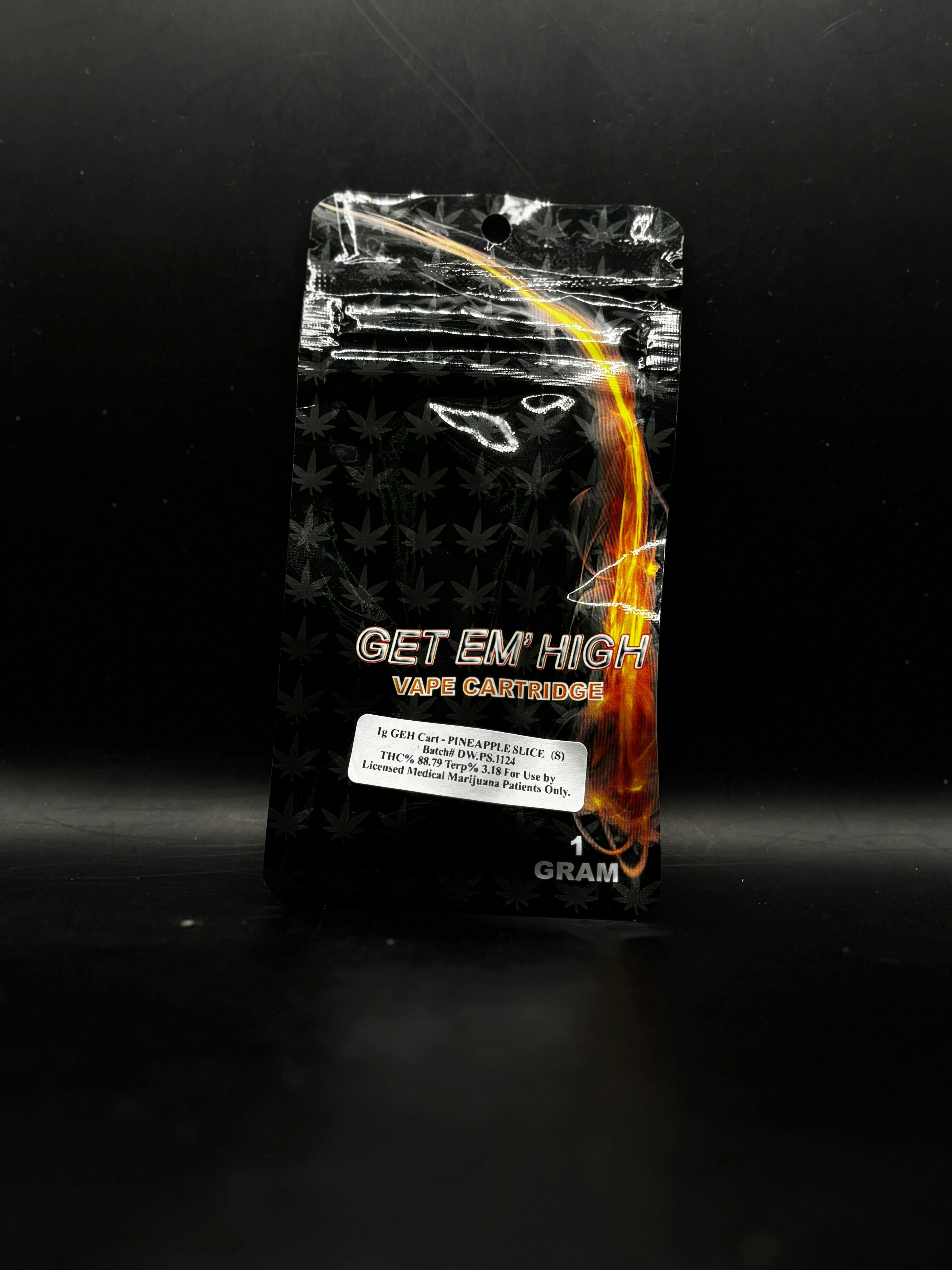 Get 'Em High- Pineapple Slice - 1G Cartridge (15G/$86.20)