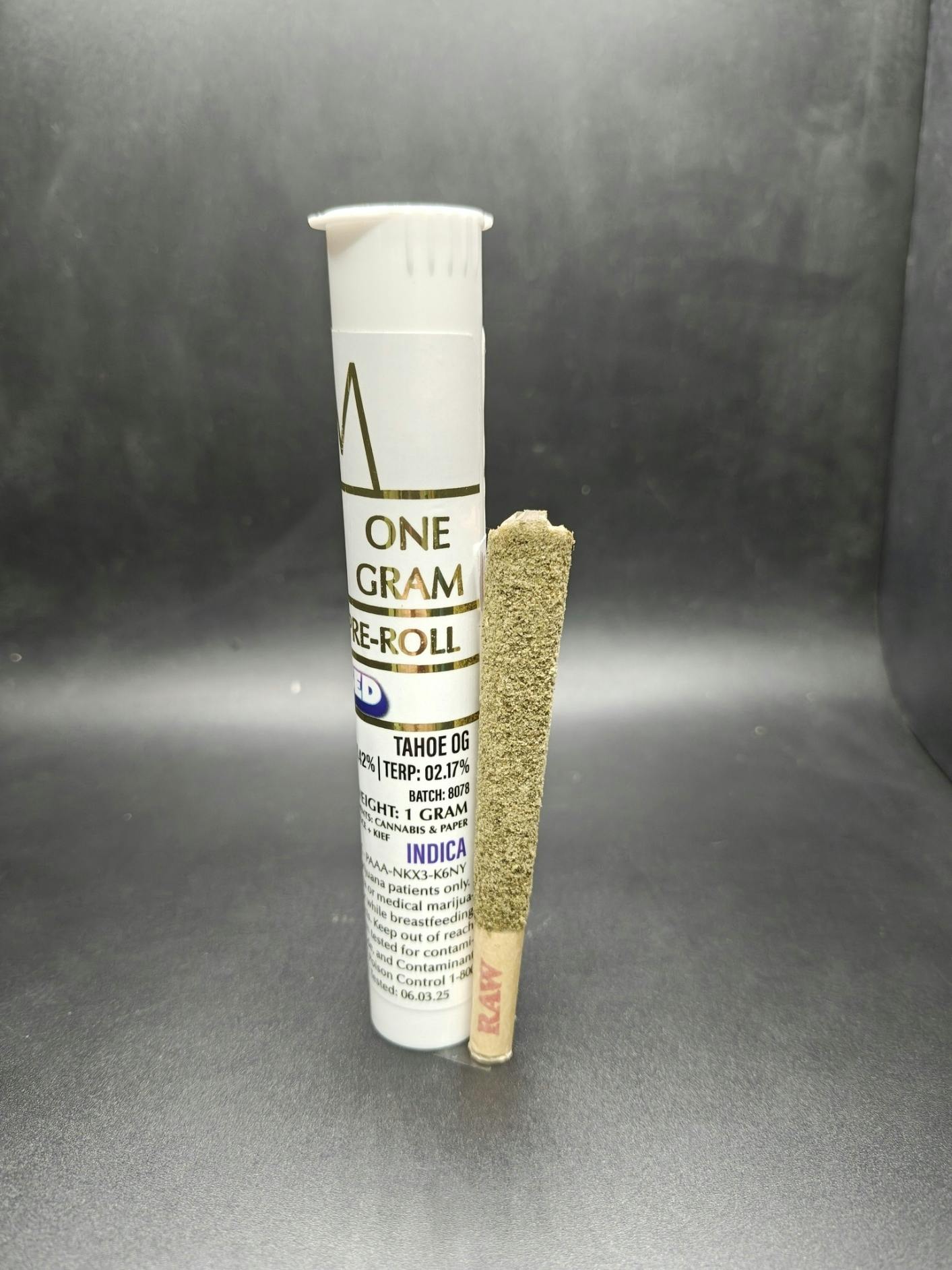 White Mousse - Tahoe OG - 1G Terp Sauce and Kief Infused Pre Roll