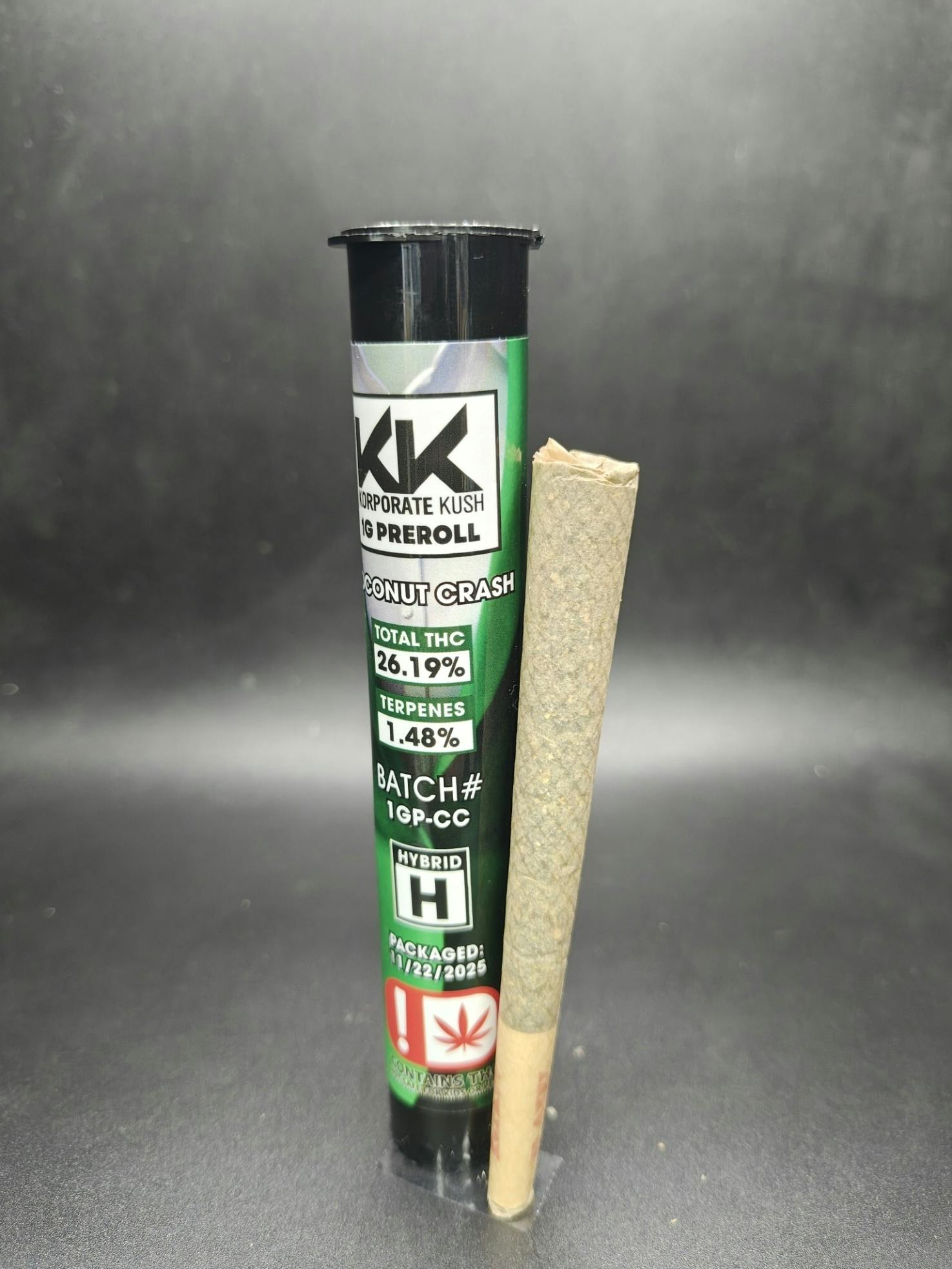 Korp Kush - Coconut Crash - 1G Pre Roll (3G/$4.31) (20G/$25.86)