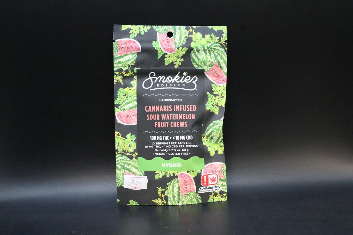 Smokiez - Sour Watermelon - 100:10MG (10:1) Hybrid Gummies