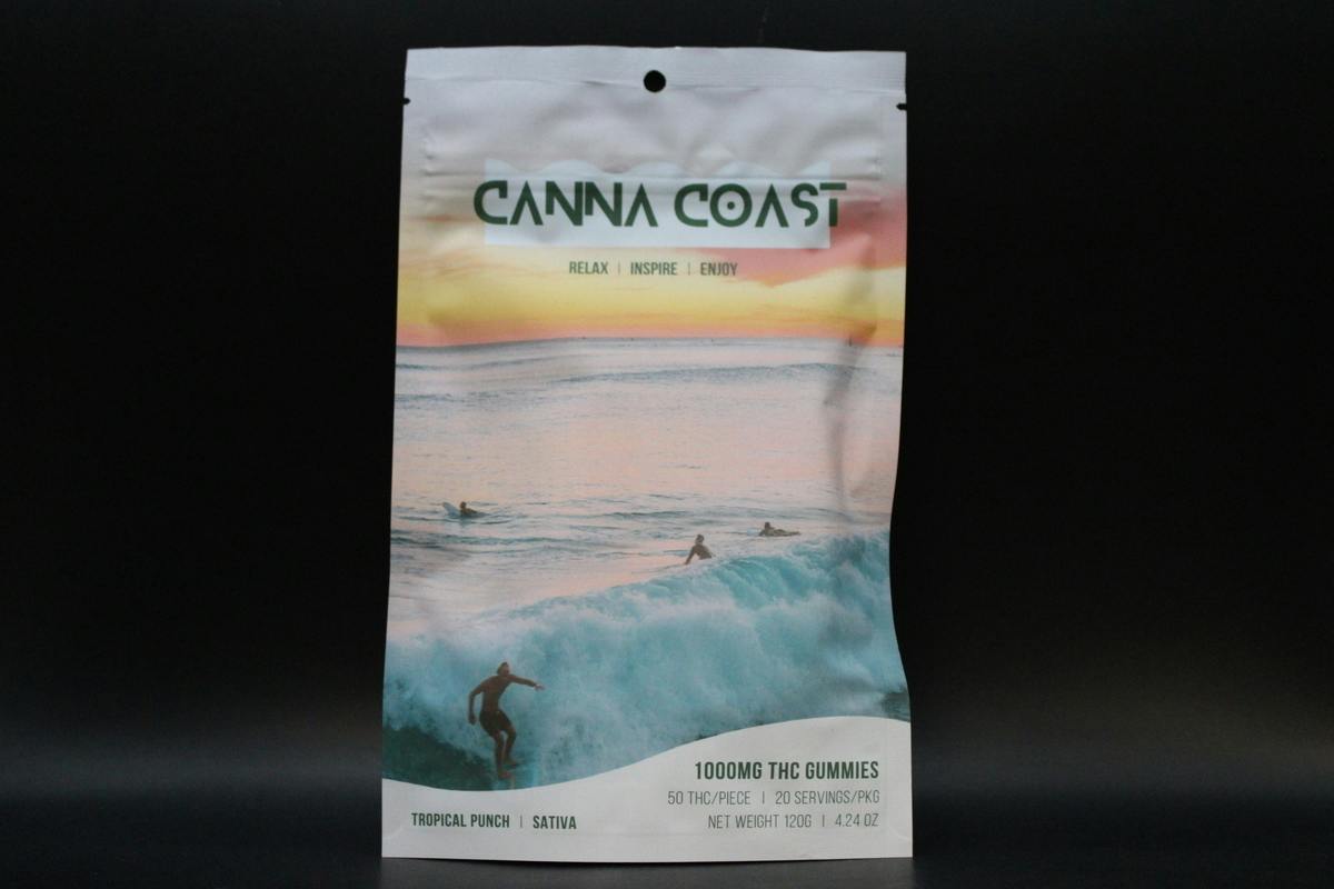 Canna Coast - Tropical Punch - 1000MG Sativa Gummies (BUY ONE GET ONE)