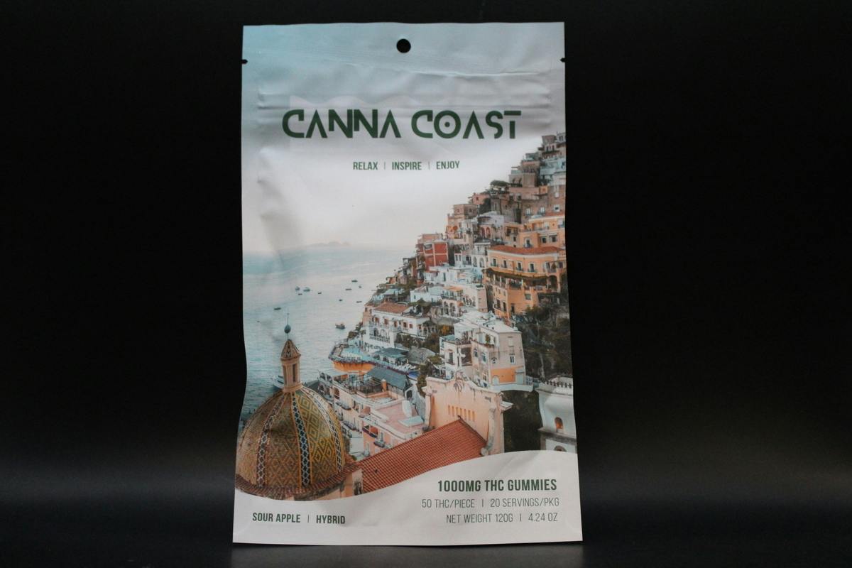Canna Coast - Sour Apple - 1000MG Hybrid Gummies (BUY ONE GET ONE)