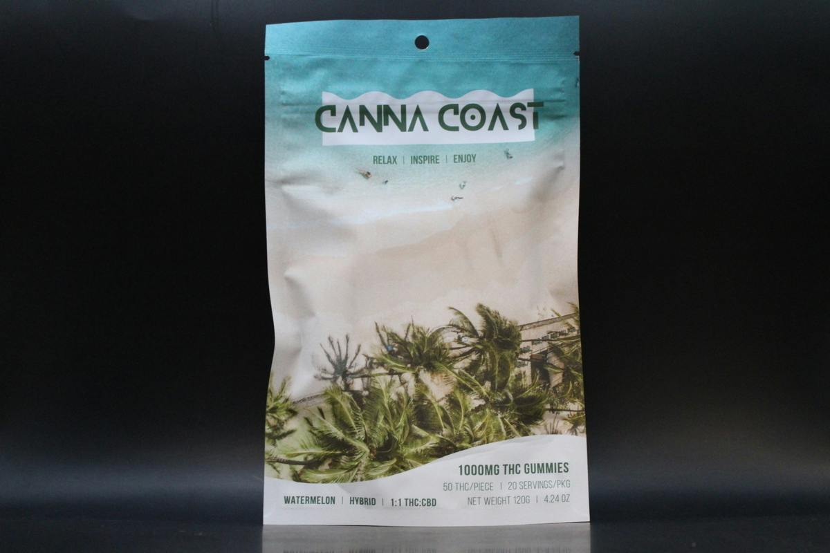 Canna Coast - Watermelon - 1000MG Hybrid Gummies (BUY ONE GET ONE)