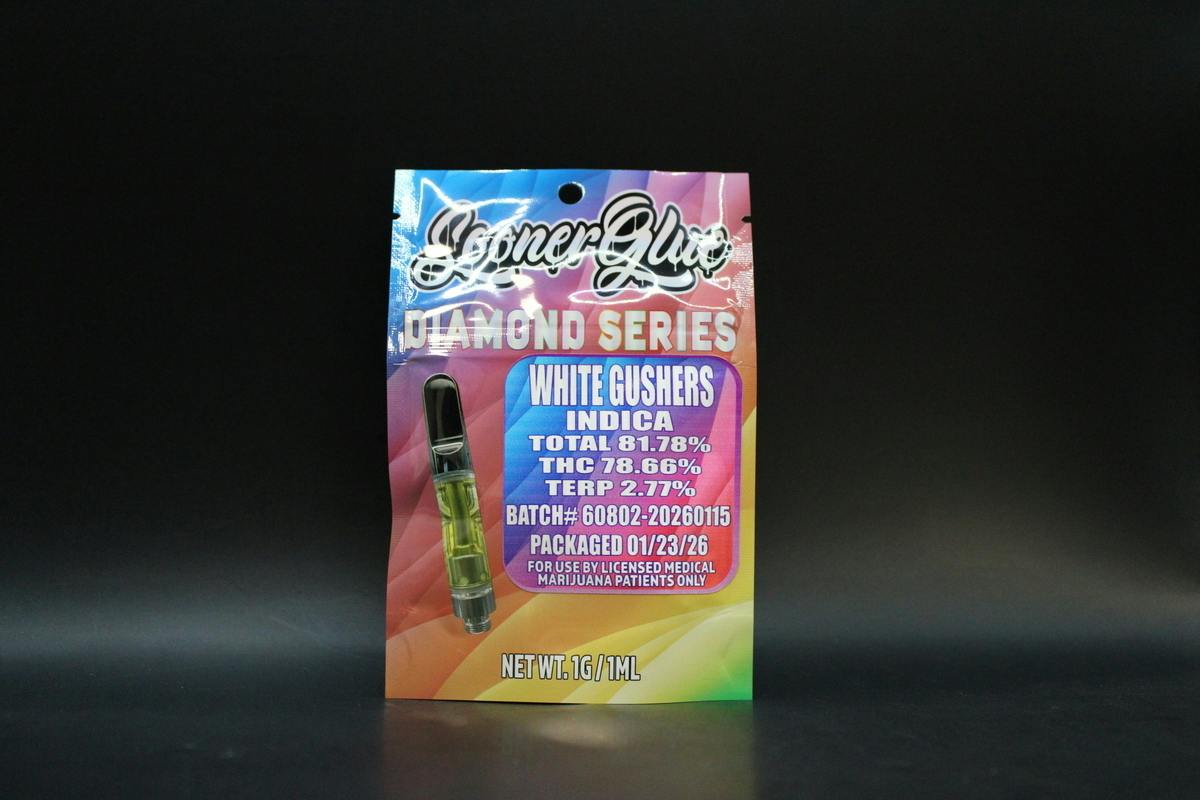 Sooner Glue - White Gushers 1g Cartridge (15g-$86.50)