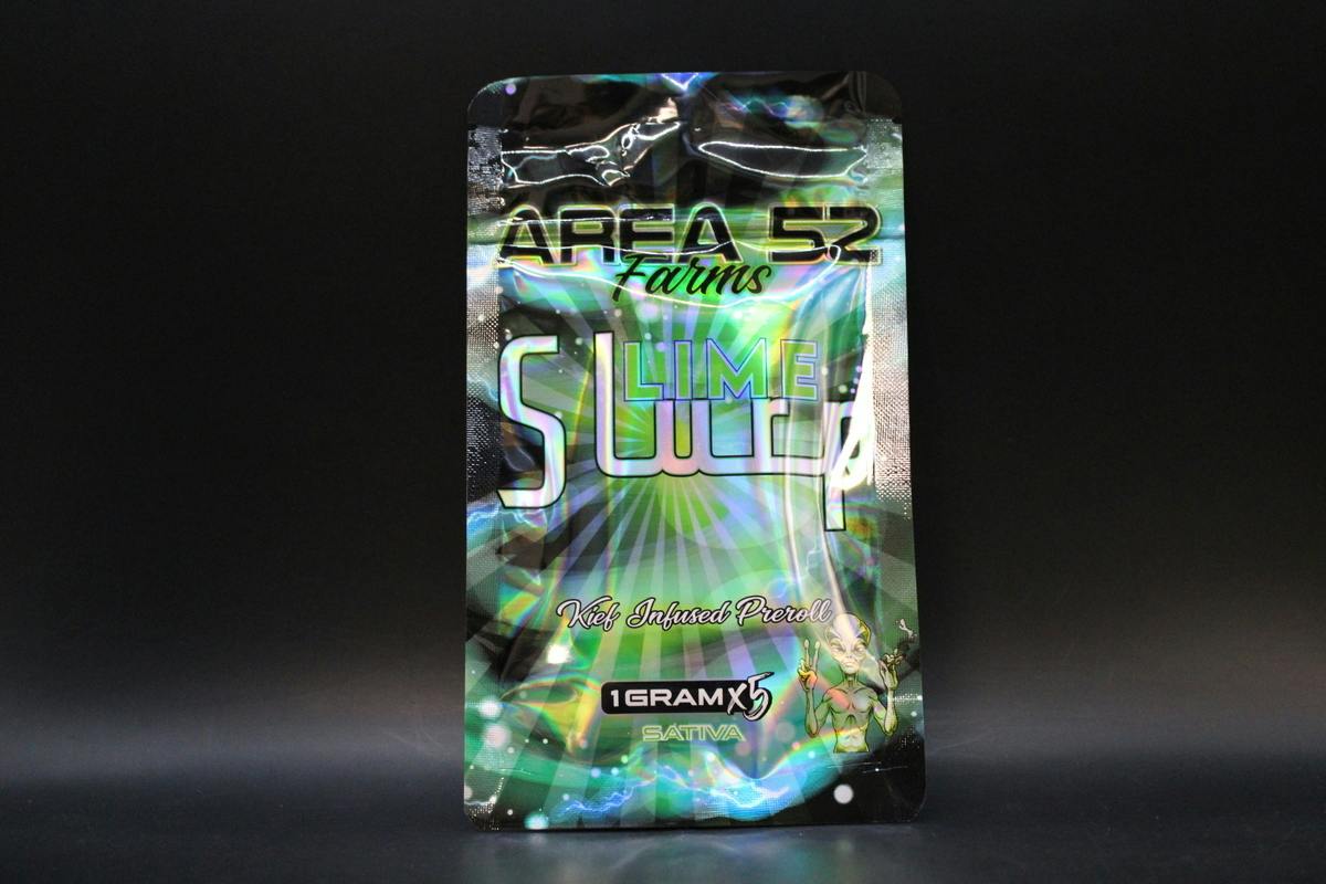 Area 52 - Lime Slurps - 1G Keif Infused 5PK Pre Rolls (5-5PKS [25G]/$43.25)
