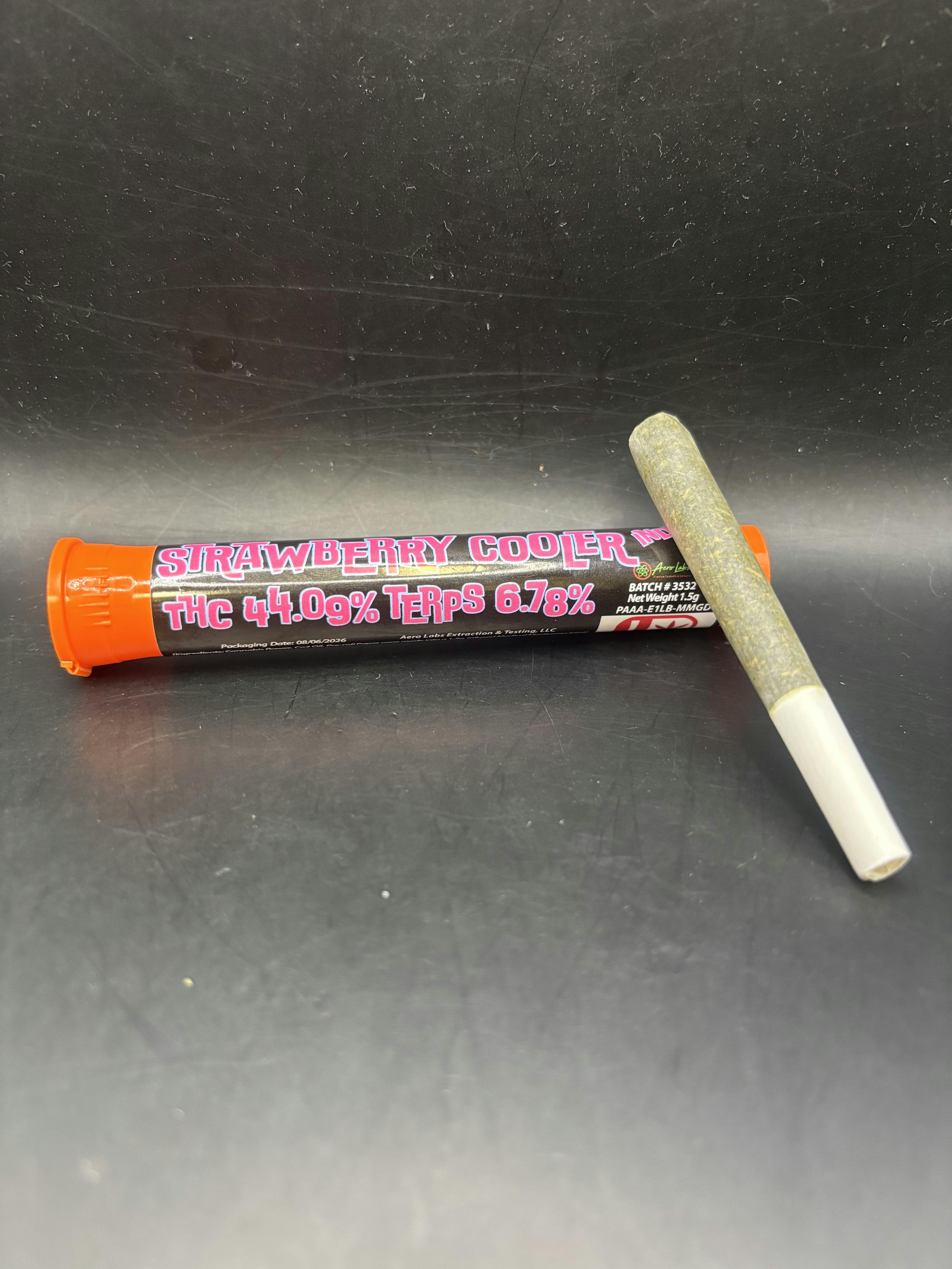Dr Dank - Strawberry Cooler - 1.5G C02 Oil Infused Pre Roll