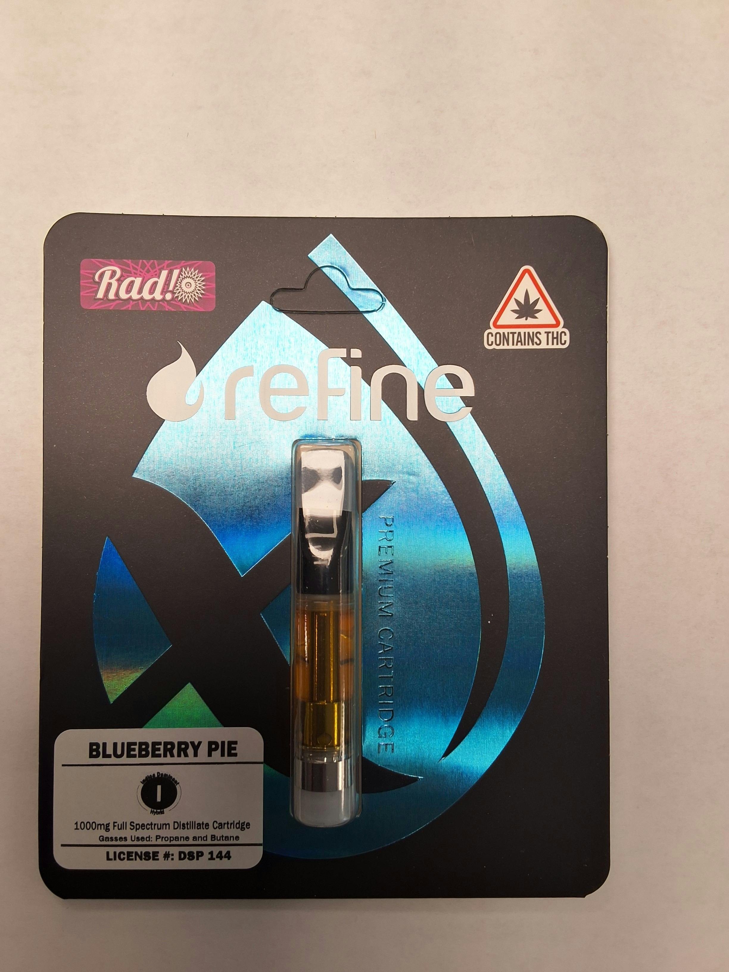 Blueberry Pie 1g Distillate Cartridge
