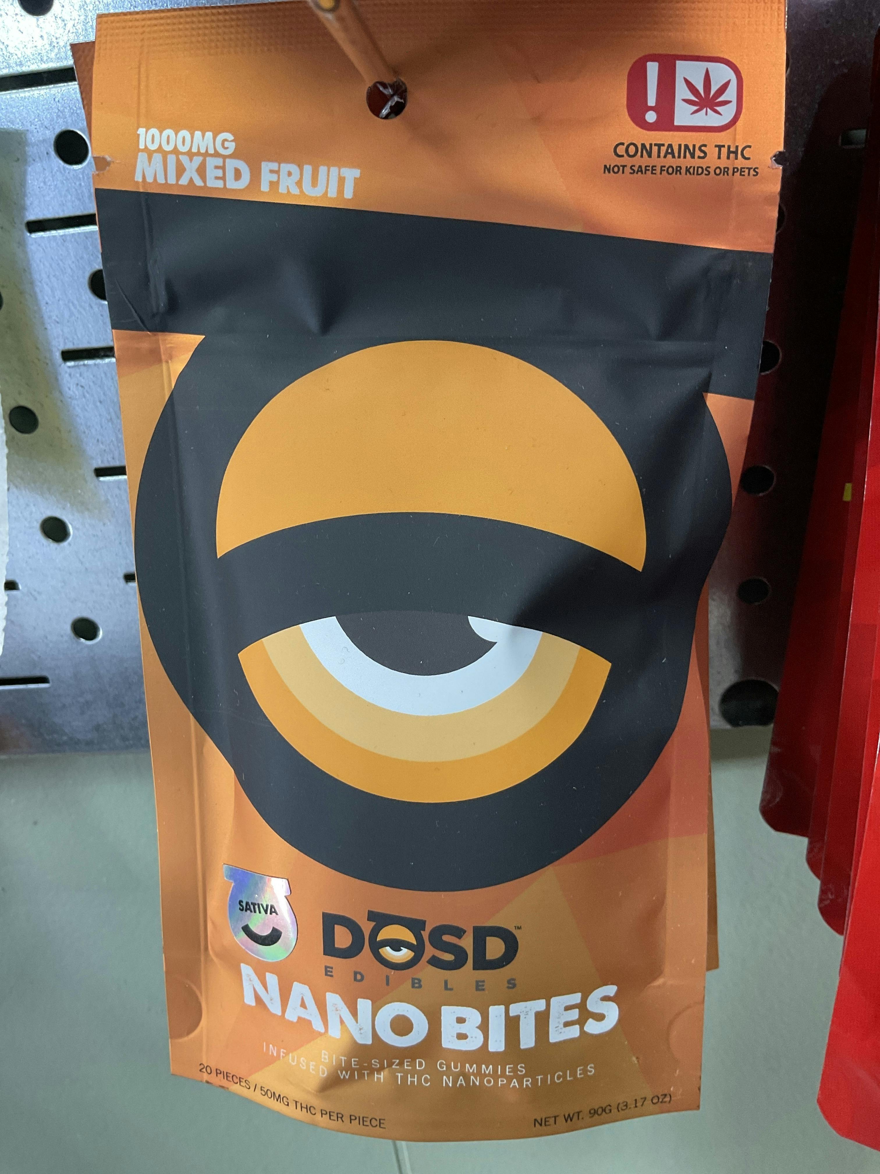 Nano Bites - Mixed Fruit 1000mg, Sativa Enhanced