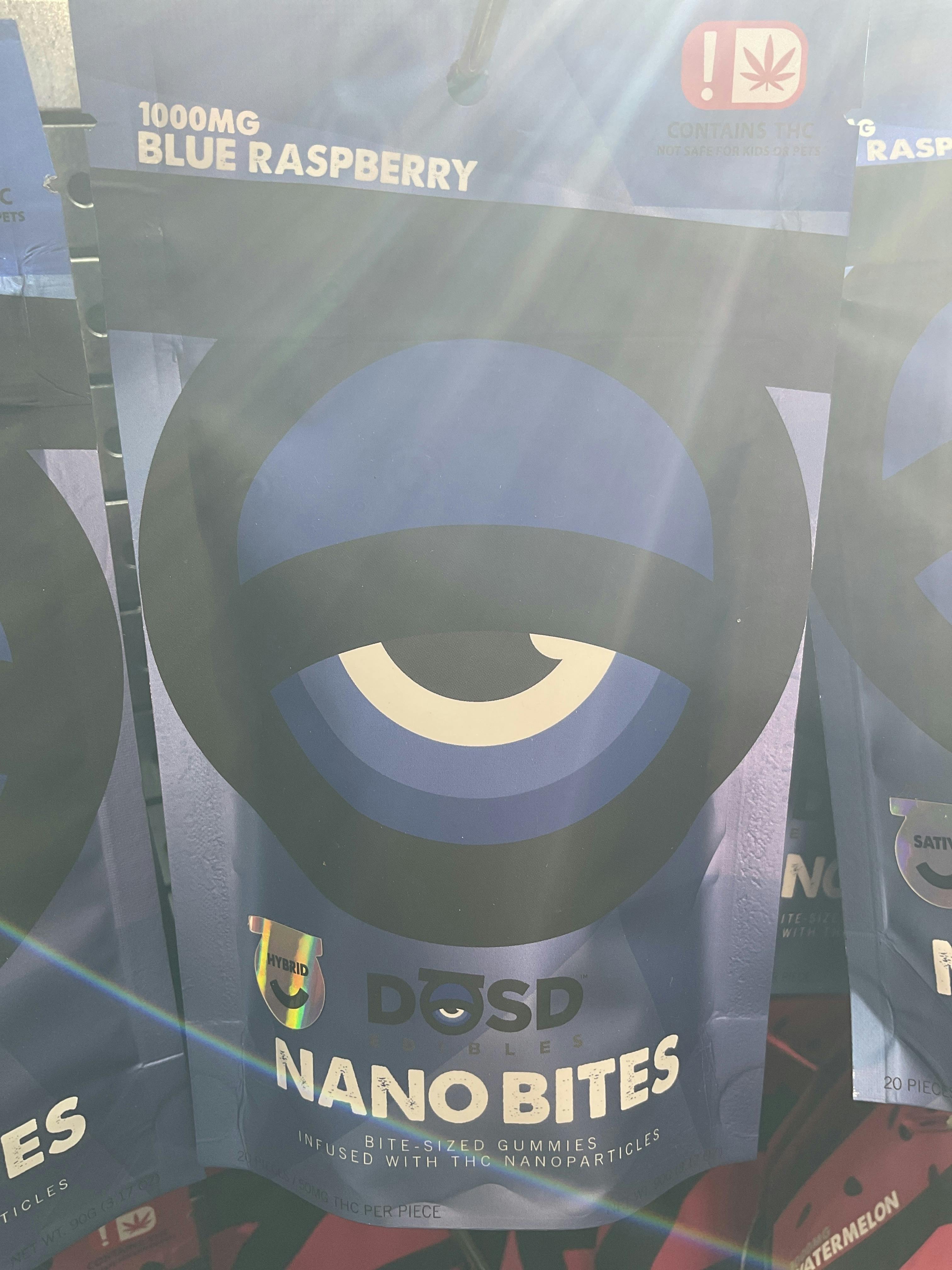 Nano Bites - Blue Raspberry 1000mg, Hybrid Enhanced
