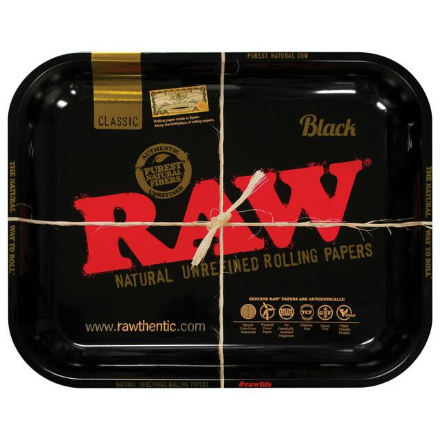 Raw Metal Tray- Black Large