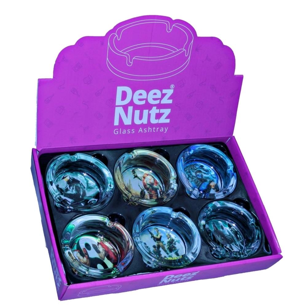 Round Glass Ashtray- Deez Nutz