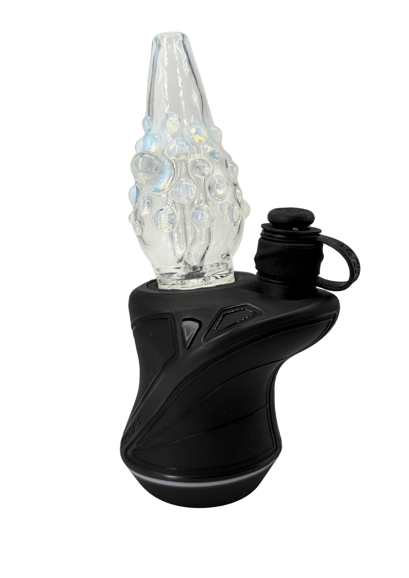 Carta | Opalescent Icy Blue Wet Topper W/ Opal | Mind Blowing Glass