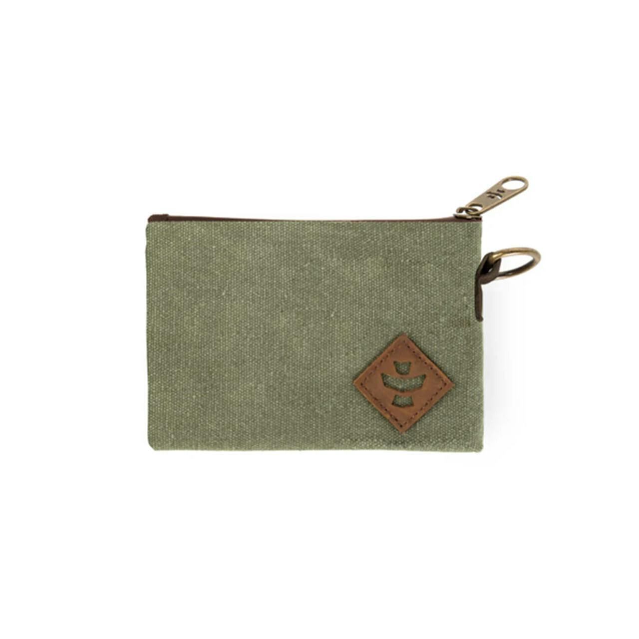 Revelry | The Mini Broker | Smell Proof Zippered Small Stash Bag | Sage Canvas