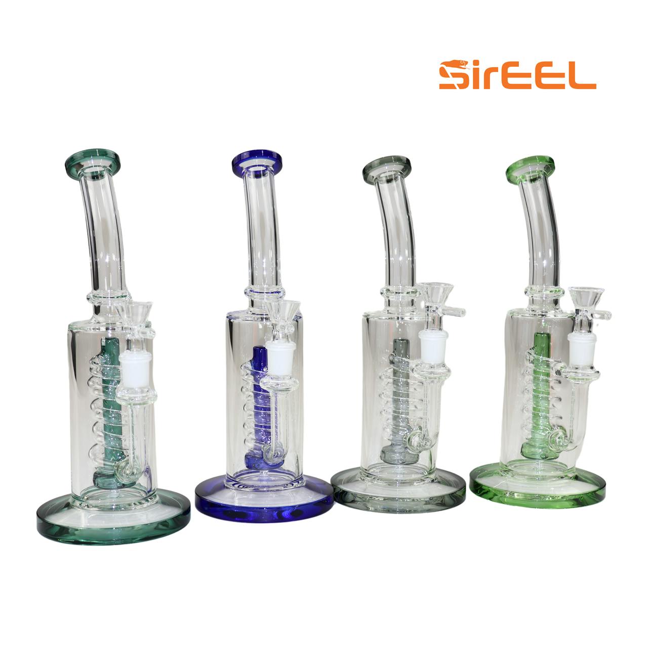 SirEEL | Spiral Shower Perc Bong w/ Bowl | 10 inch