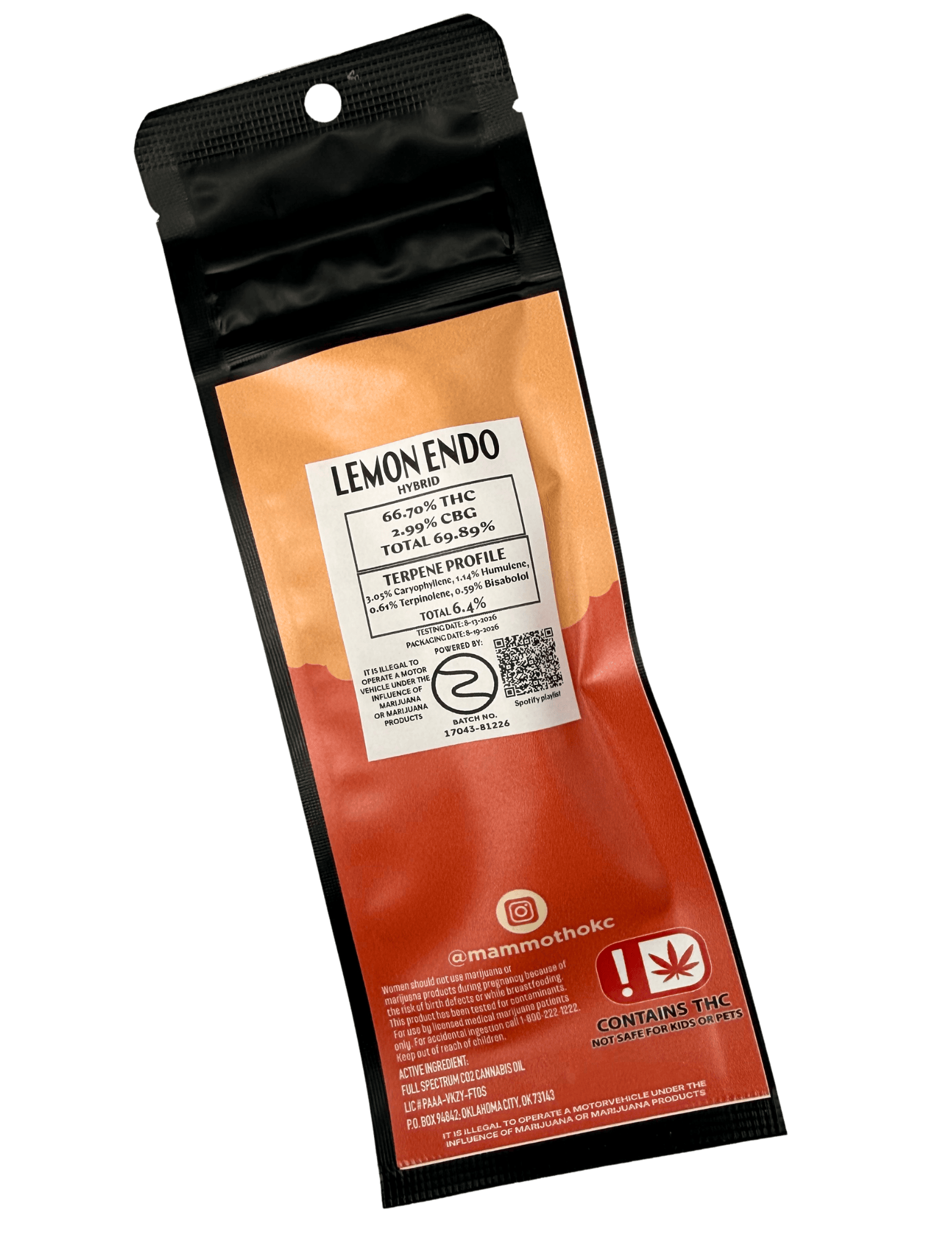 Mammoth | Lemon Endo | 1g Cartridge