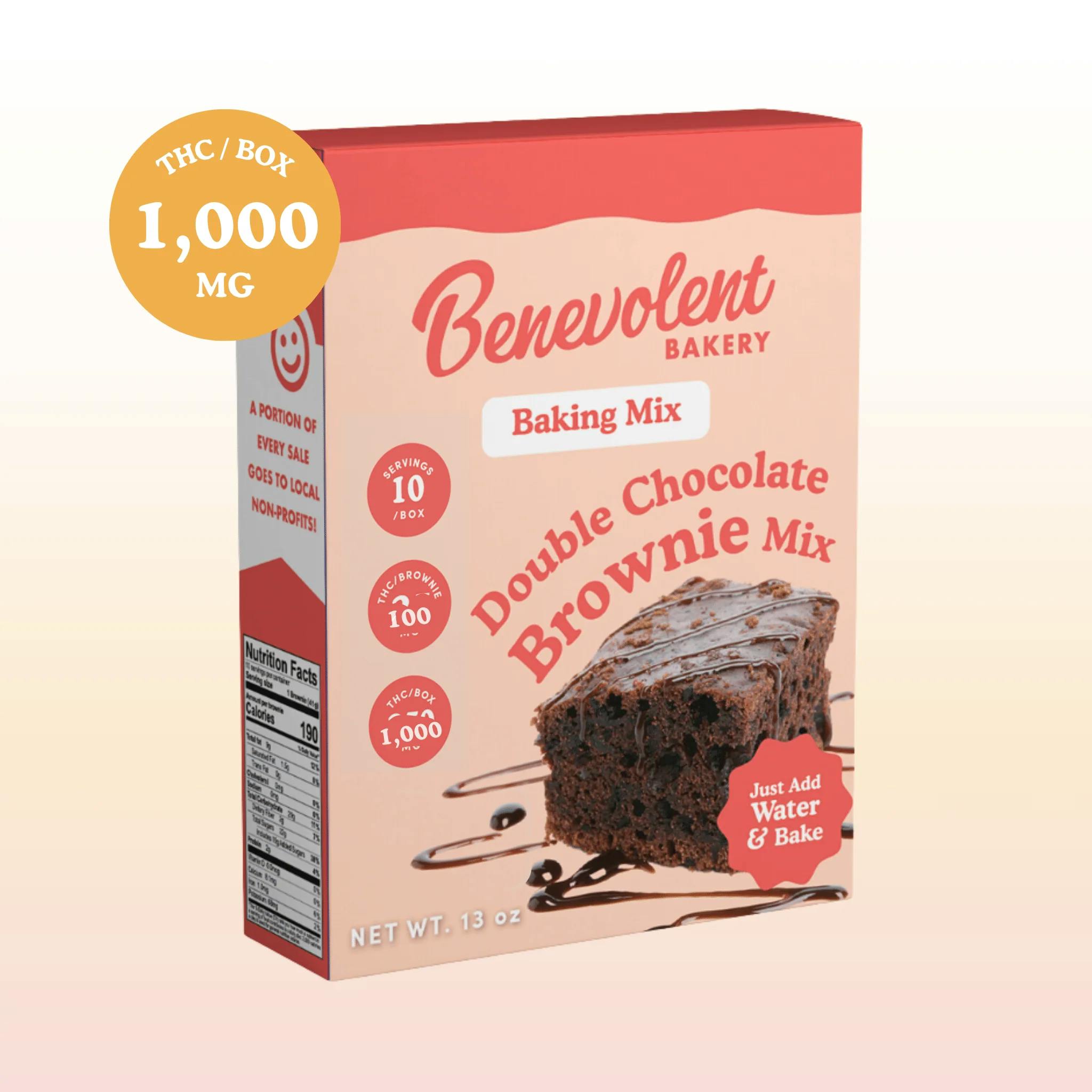 Benevolent Bakery | Brownie Mix | Double Chocolate | 1000mg