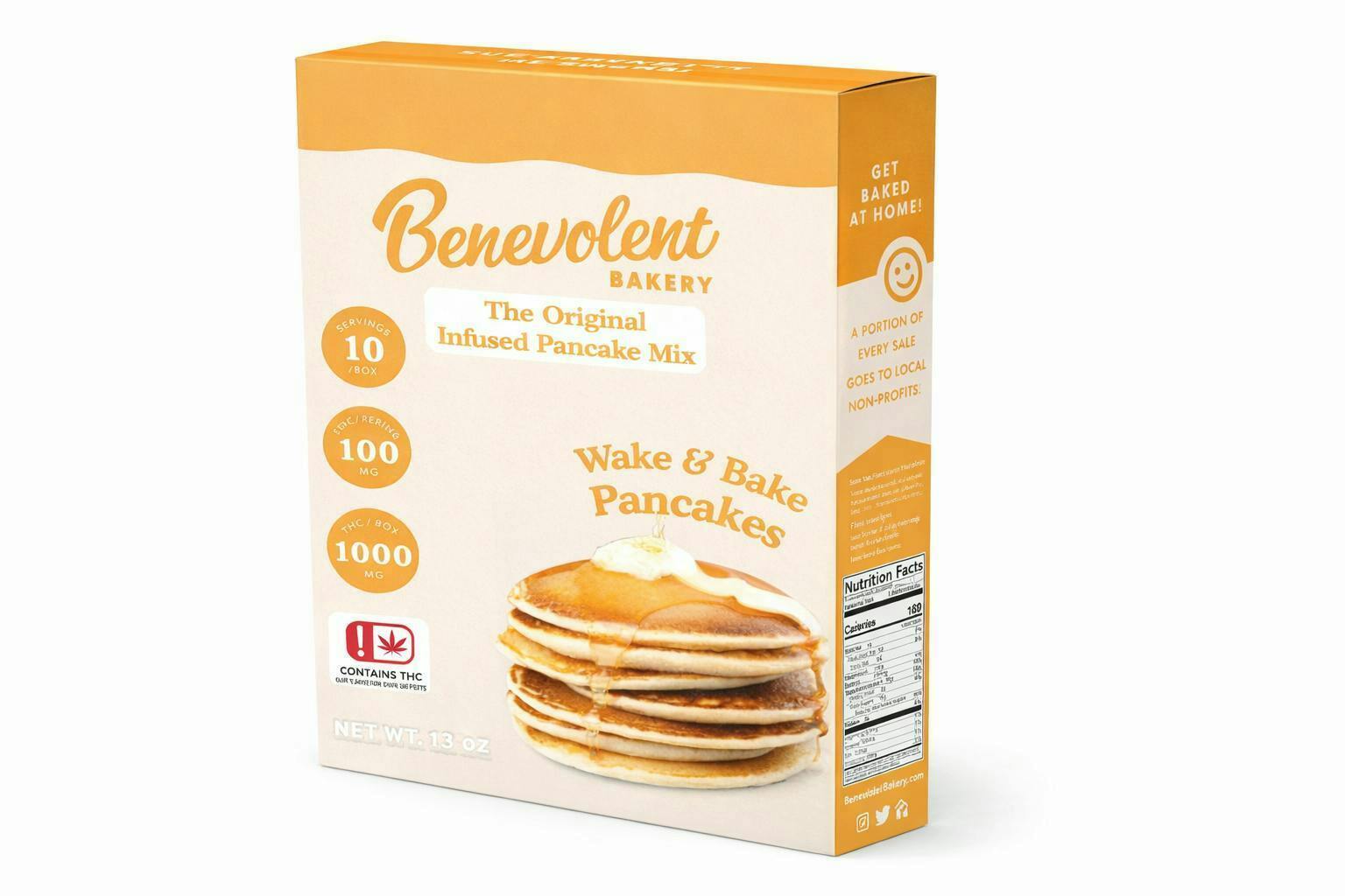 Benevolent Bakery | Wake N Bake Pancake Mix | 1000mg