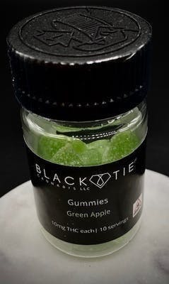 Black Tie Cannabis - Green Apple 100 MG THC Gummies