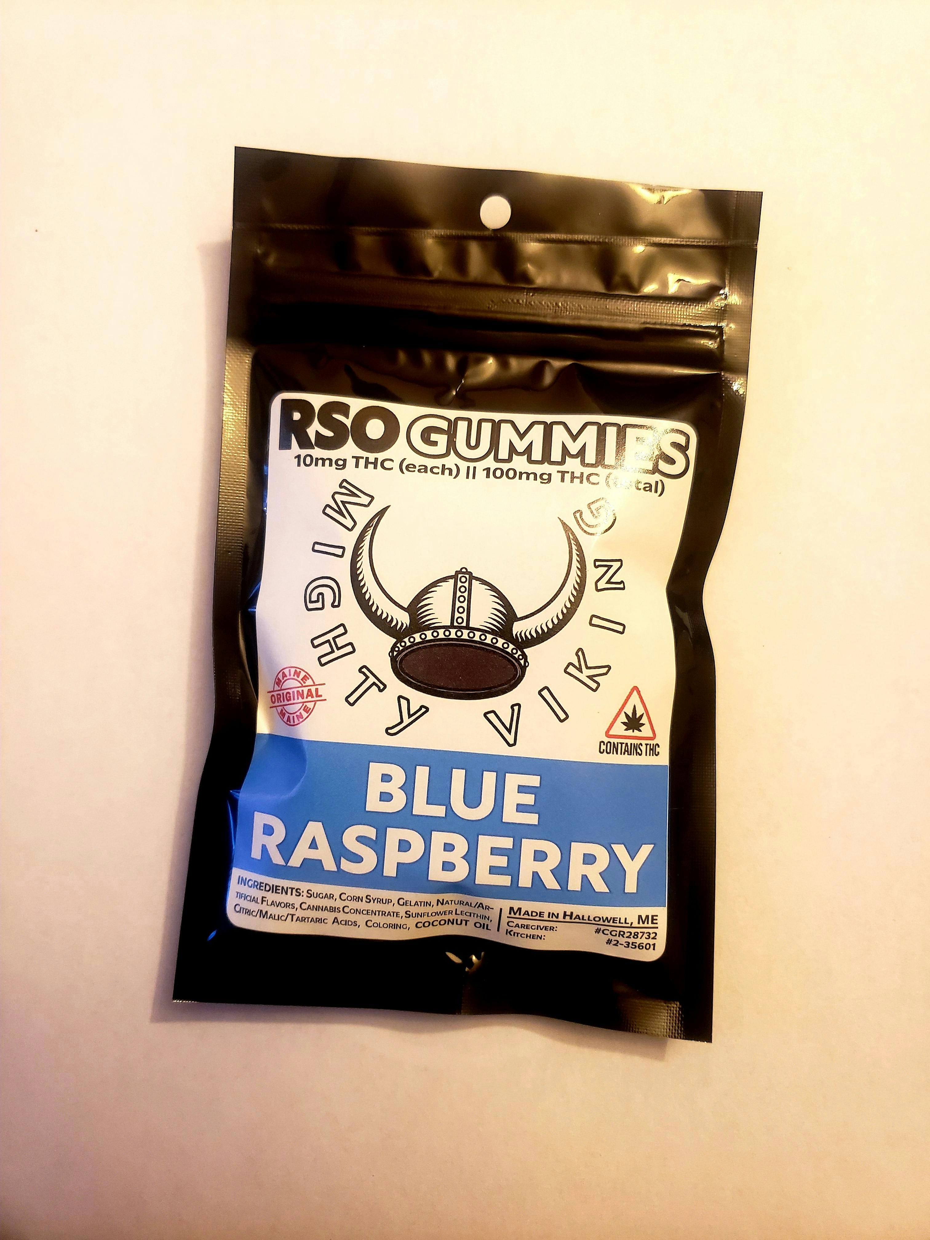Blue Raspberry RSO Gummies 10/10mg
