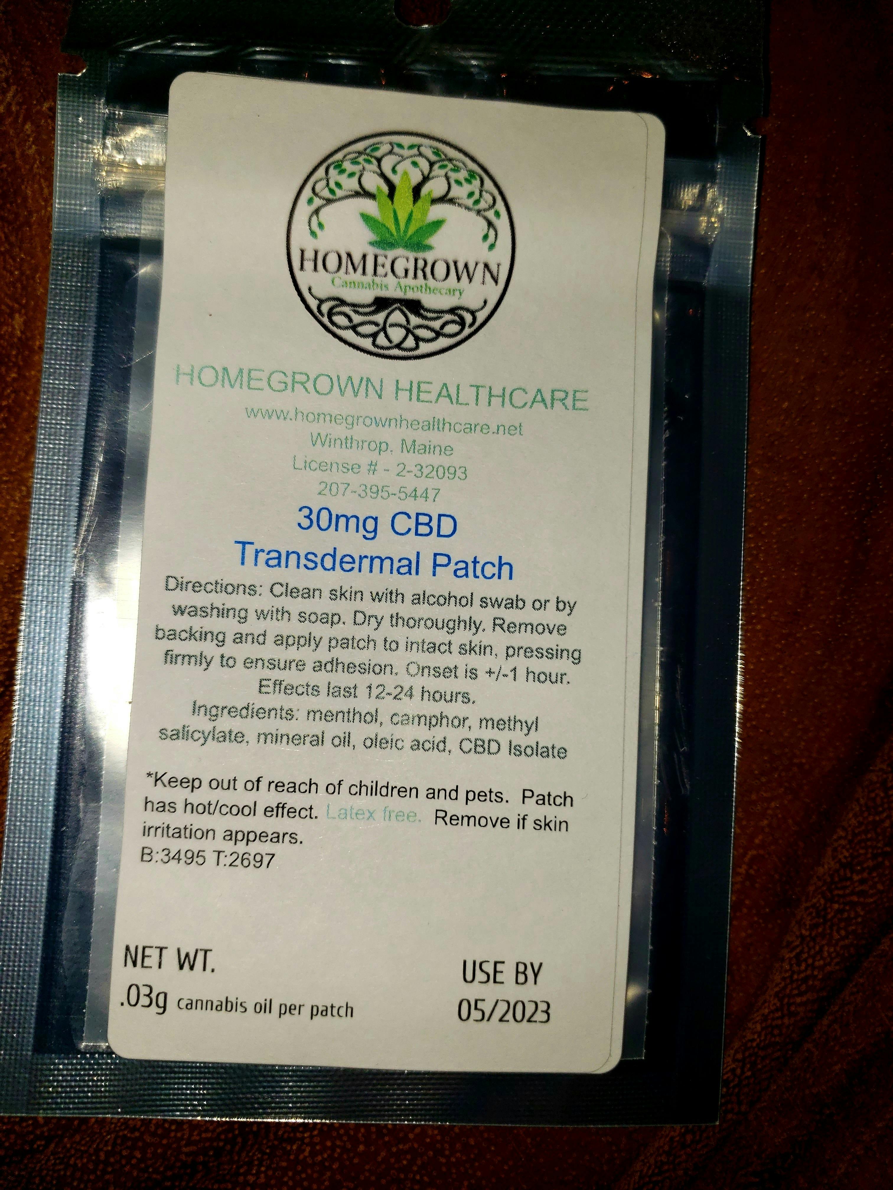 30mg CBD Transdermal Patch at 420 Pharma