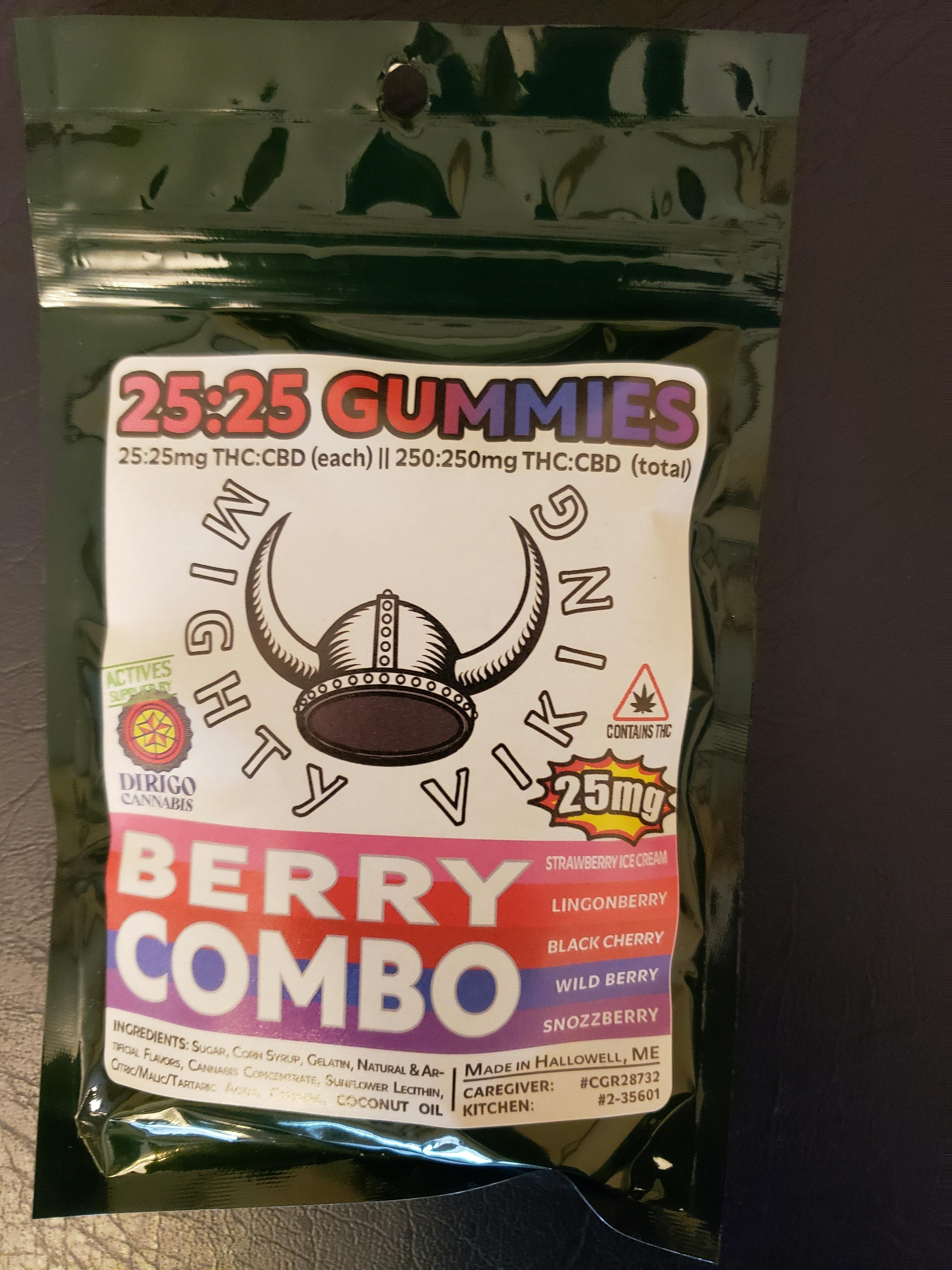 Mighty Viking 25:25 THC:CBD Gummies - Berry Combo by Mighty Viking